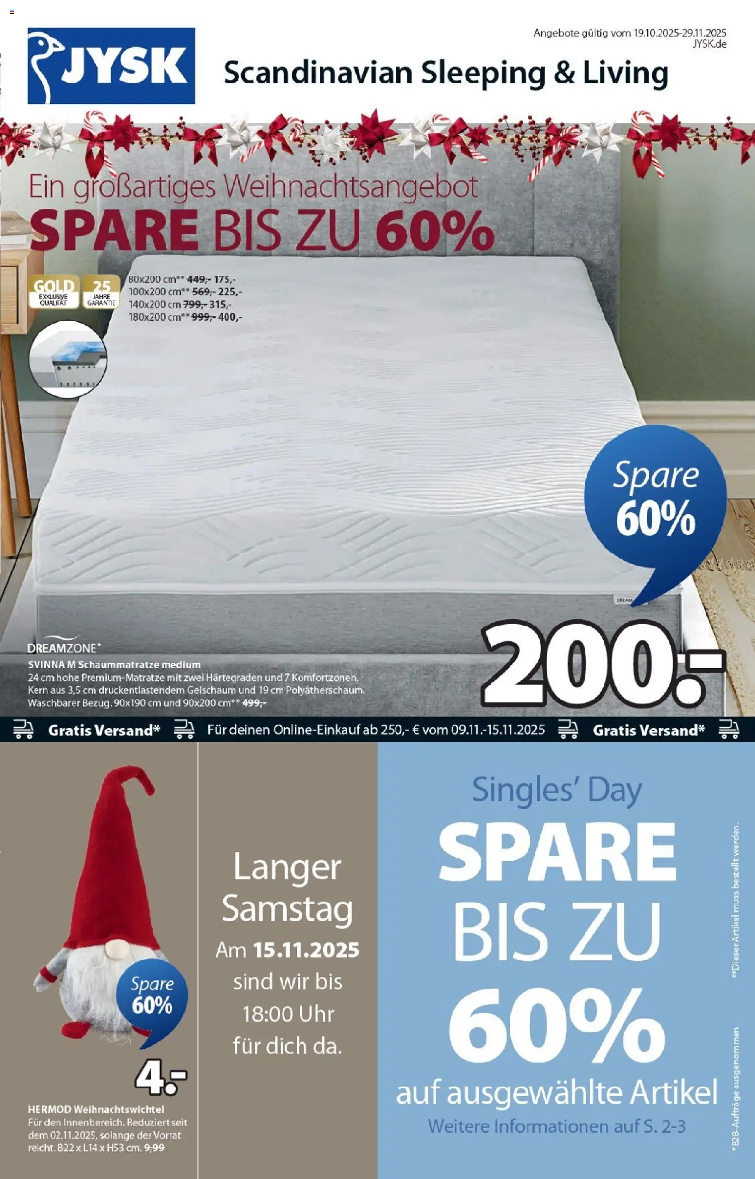Prospekt JYSK - Seite 1 - gültig ab 19.10.2025