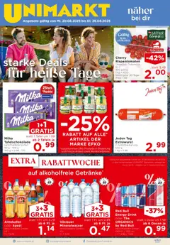 Vorschau Unimarkt Flugblatt gültig ab 20.08.2025