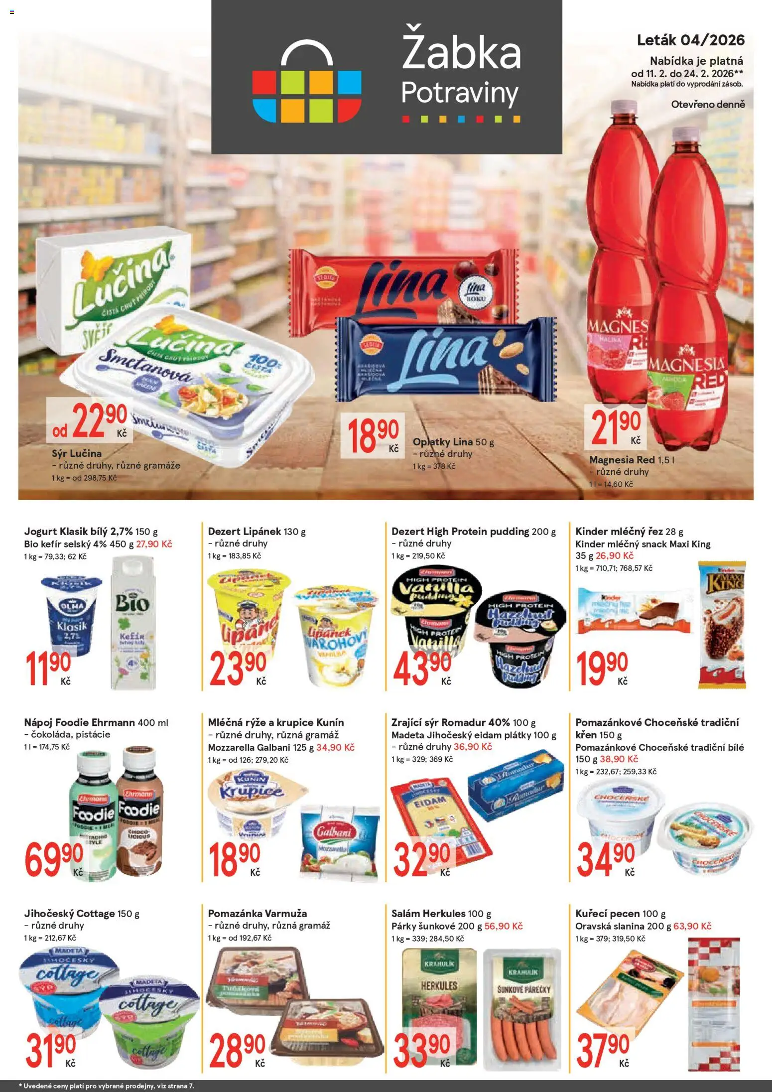 Žabka leták - strana 1- platný od 11.02.2026