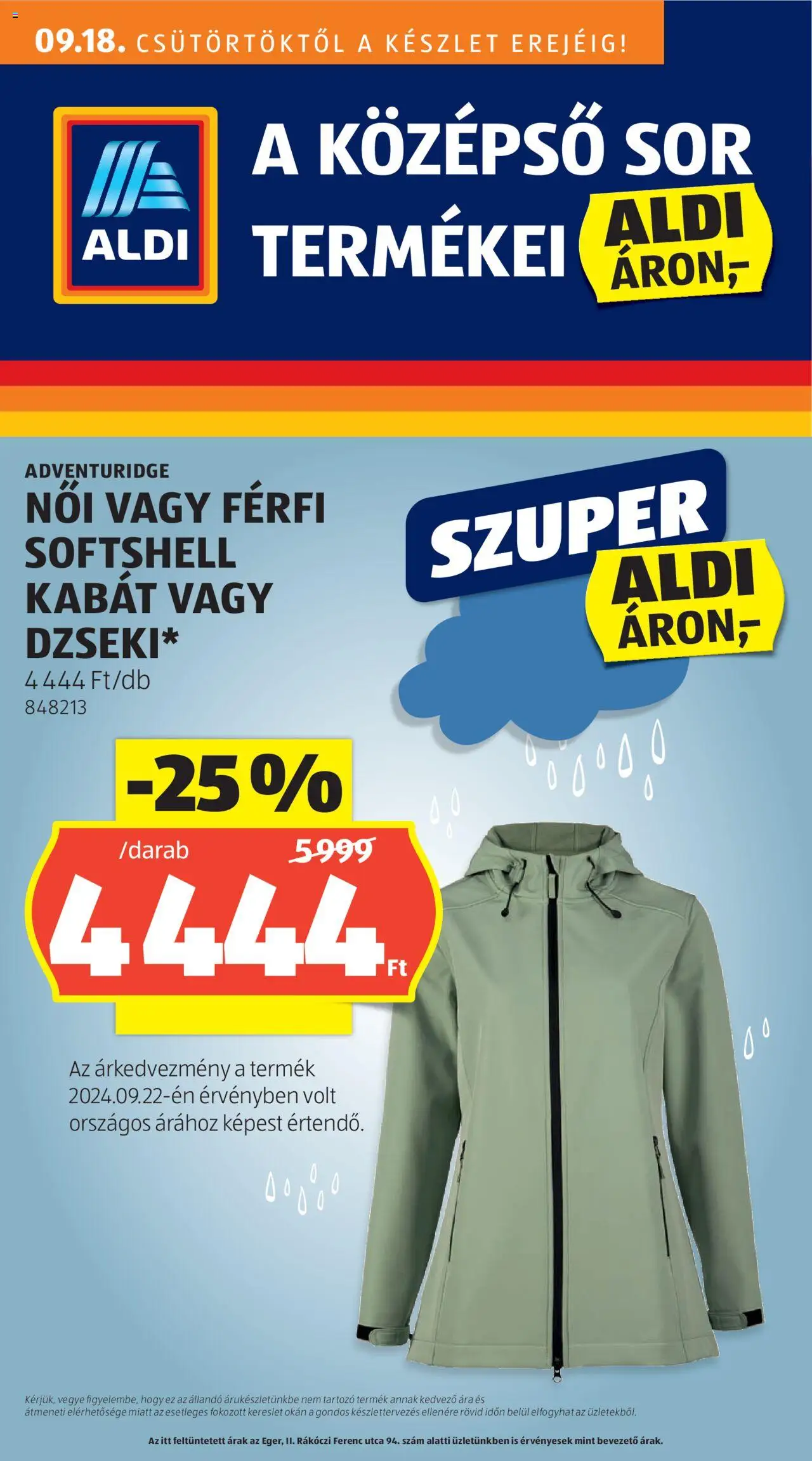 Aldi - Középső sor termékei - 1oldal - érvényes 2024.09.18.-tól