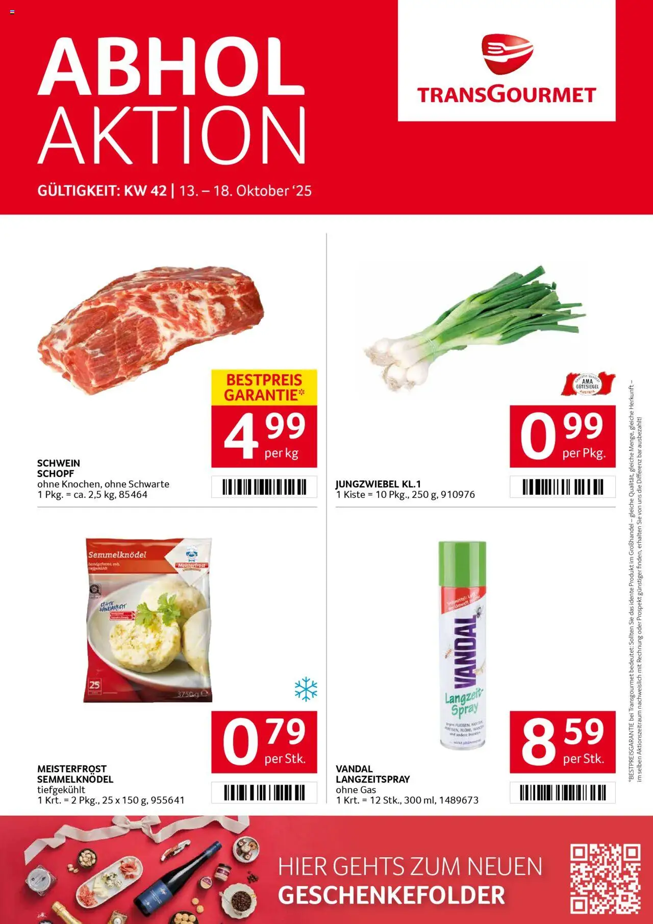 Transgourmet Flugblatt - Seite 1- gültig ab 13.10.2025