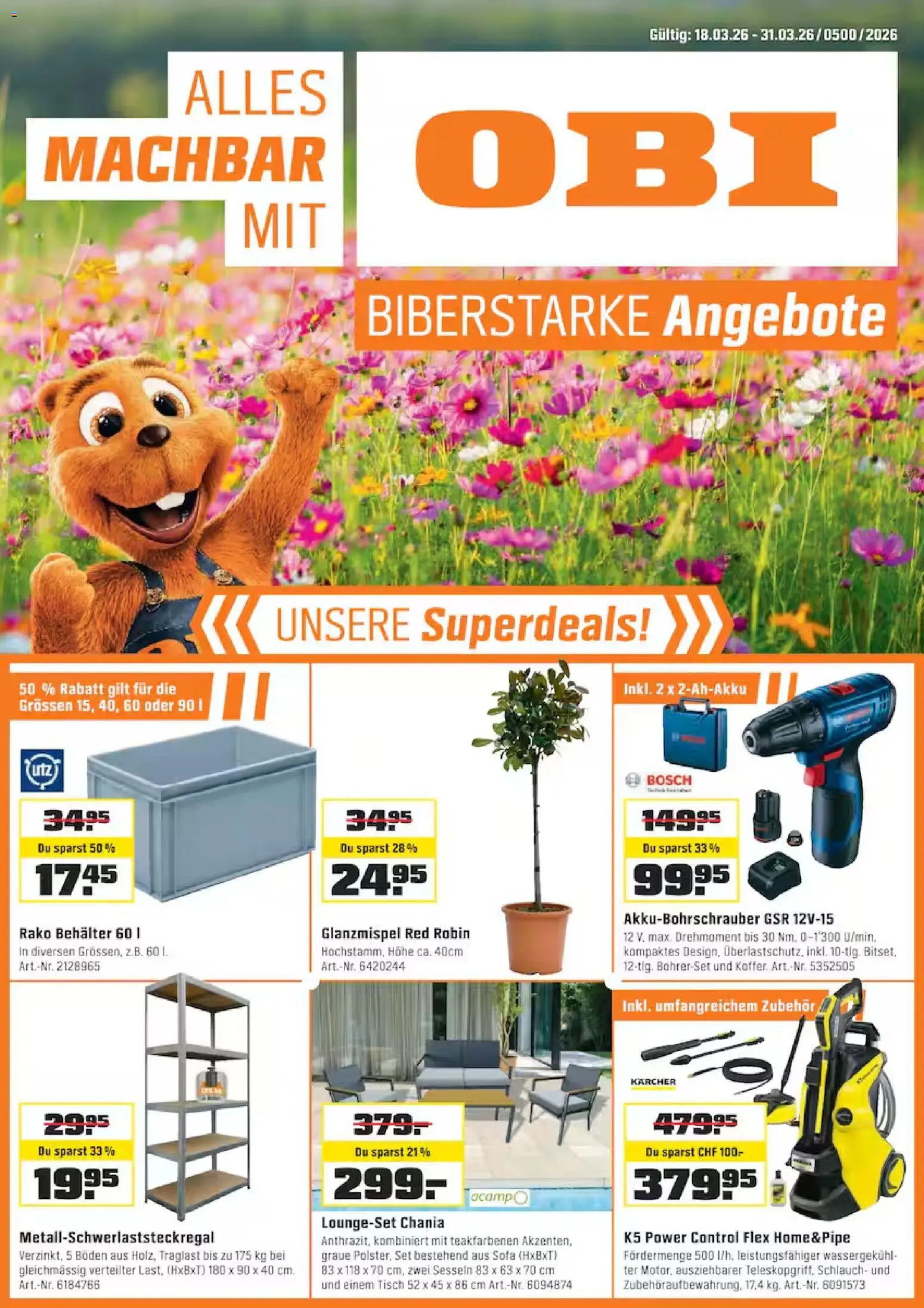 OBI aktionen - Seite 1- gültig ab 18.03.2026