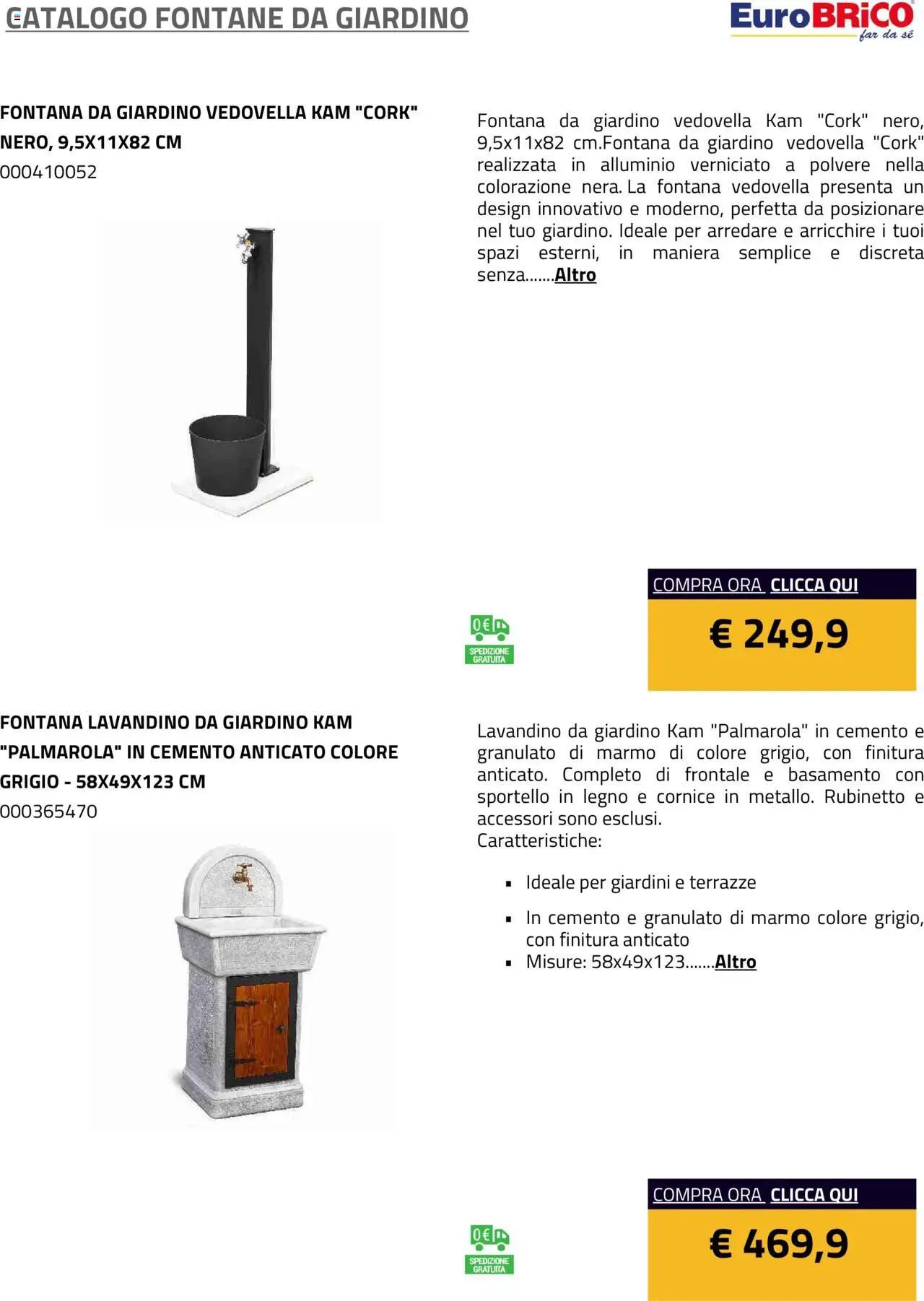 Eurobrico Fontane da Giardino catalogo - pagina 23 - valido dal 23/07/2025