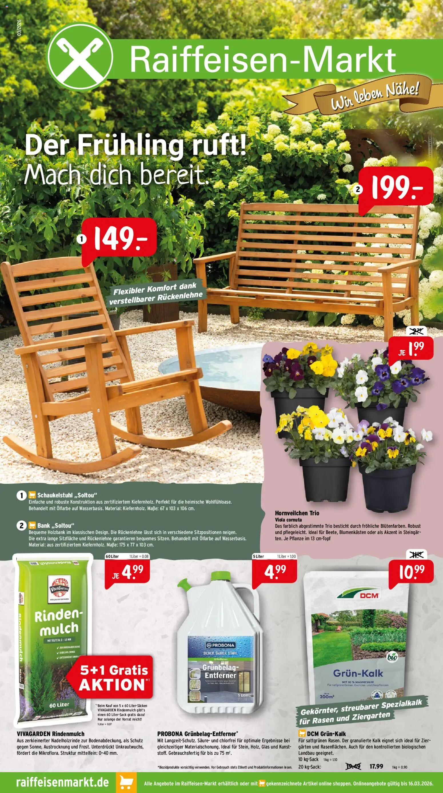 Raiffeisen Markt Prospekt 	 - Seite 1 - gültig ab 01.03.2026