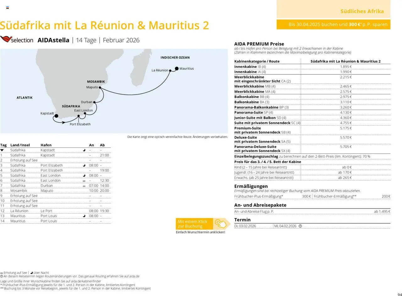 Aida Prospekt Winter 2025/26 - Seite 94 - gültig ab 01.10.2025