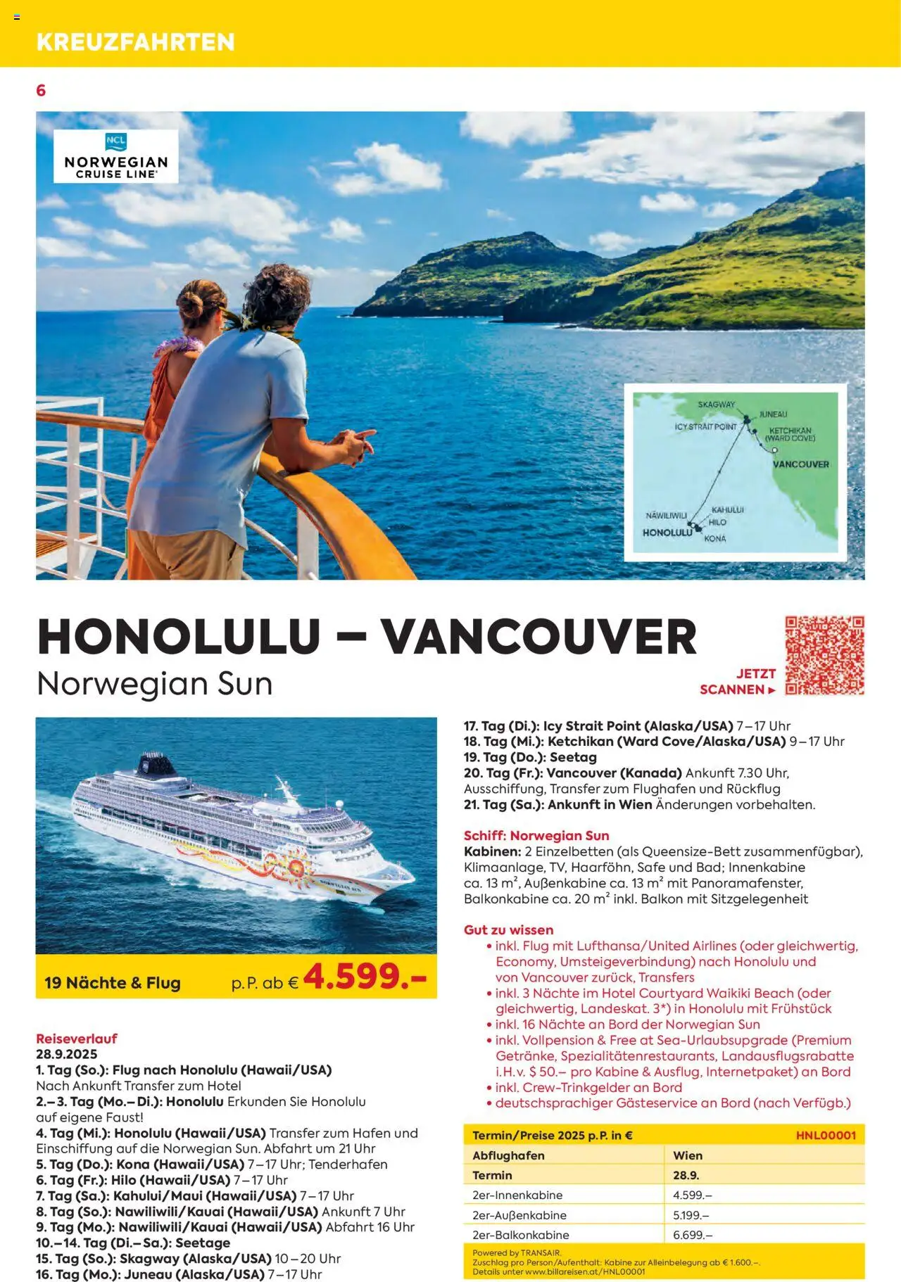 Billa Kreuzfahrten Rundreisen Erlebnisreisenb3/4 2025 - page 6- valid from 03.06.2025