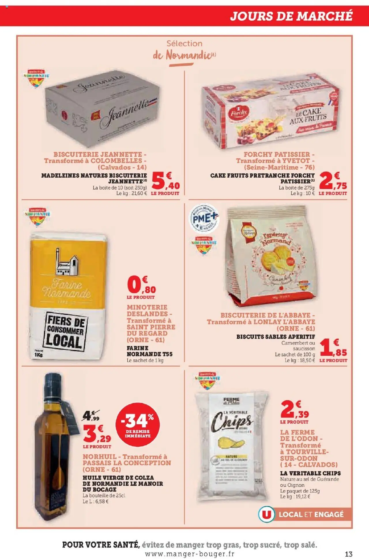 U Express - Engagés pour soutenir nos partenaires locaux Normandie - page 13 - valable à partir du 08/07/2025