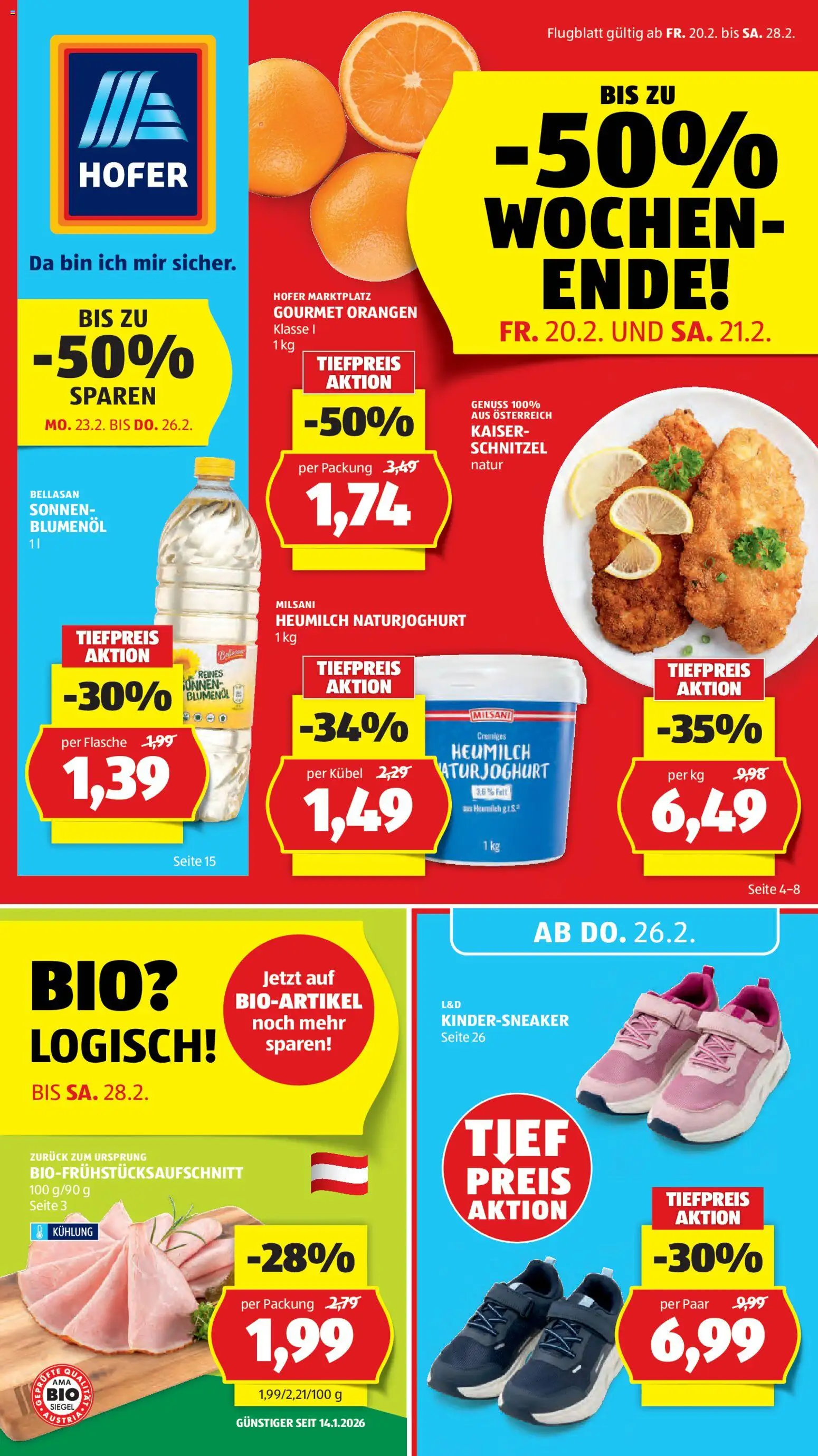 Hofer Flugblatt - Seite 1- gültig ab 20.02.2026
