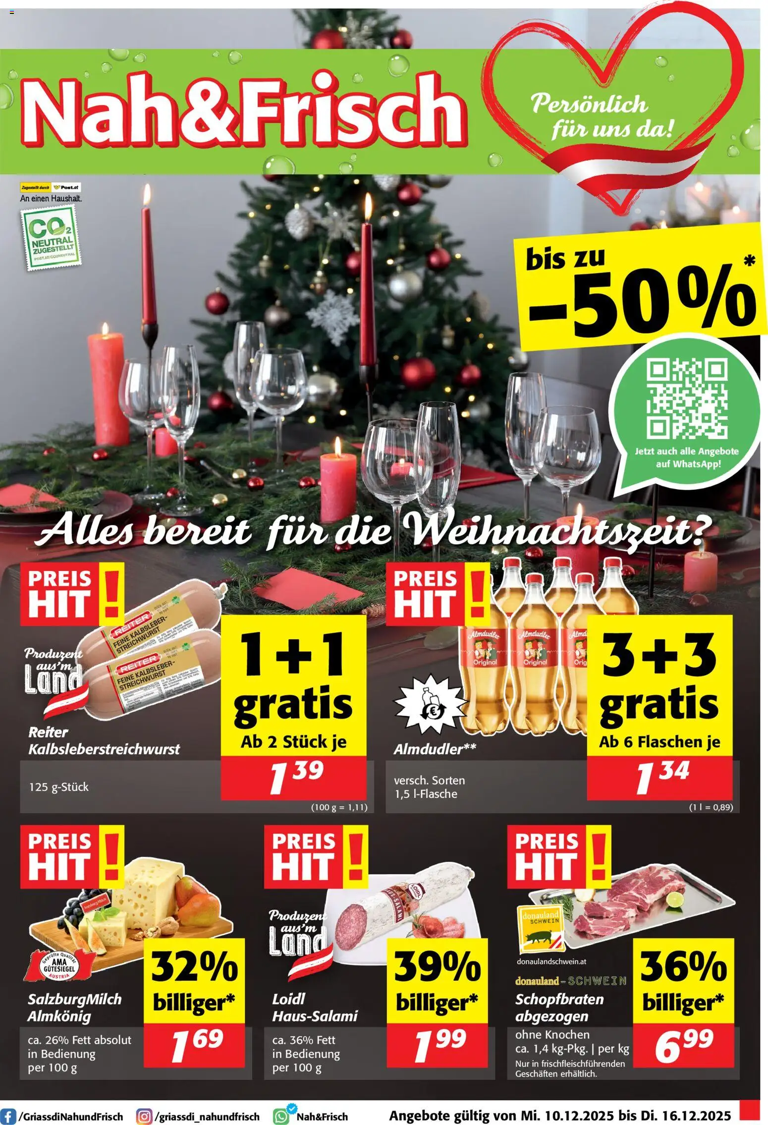 Nah und Frisch Flugblatt - Seite 1- gültig ab 10.12.2025