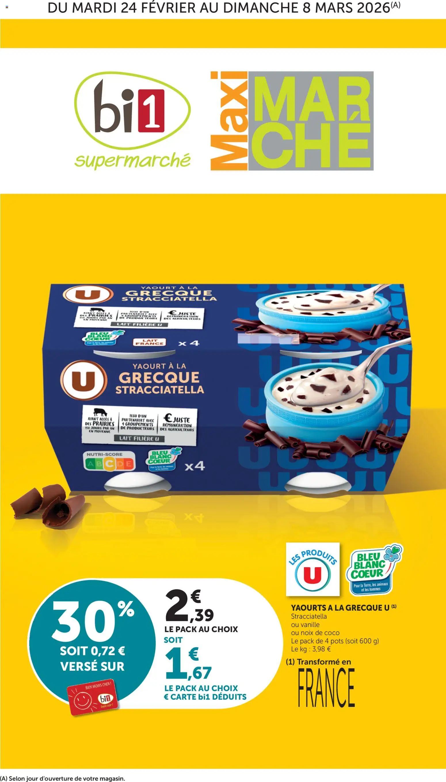 bi1 catalogue Maxi Marché - page 1 - valable à partir du 24/02/2026