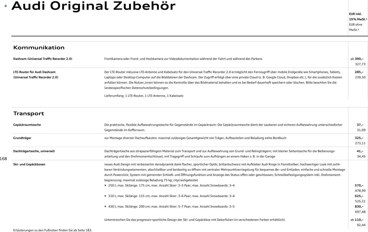 Audi A5 - Seite 168 - gültig ab 28.10.2025