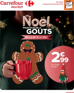 Aperçu Carrefour Market Déco et art de la table pour les fêtes valable à partir du 10/11/2025