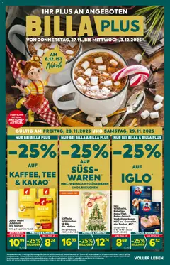 Vorschau Billa Plus Flugblatt gültig ab 27.11.2025