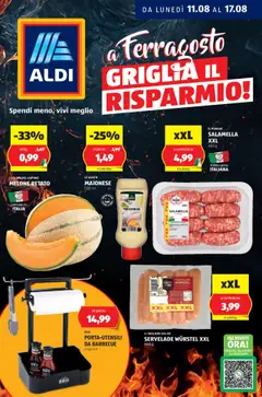 Anteprima Volantino Aldi	 valida dal 11/08/2025