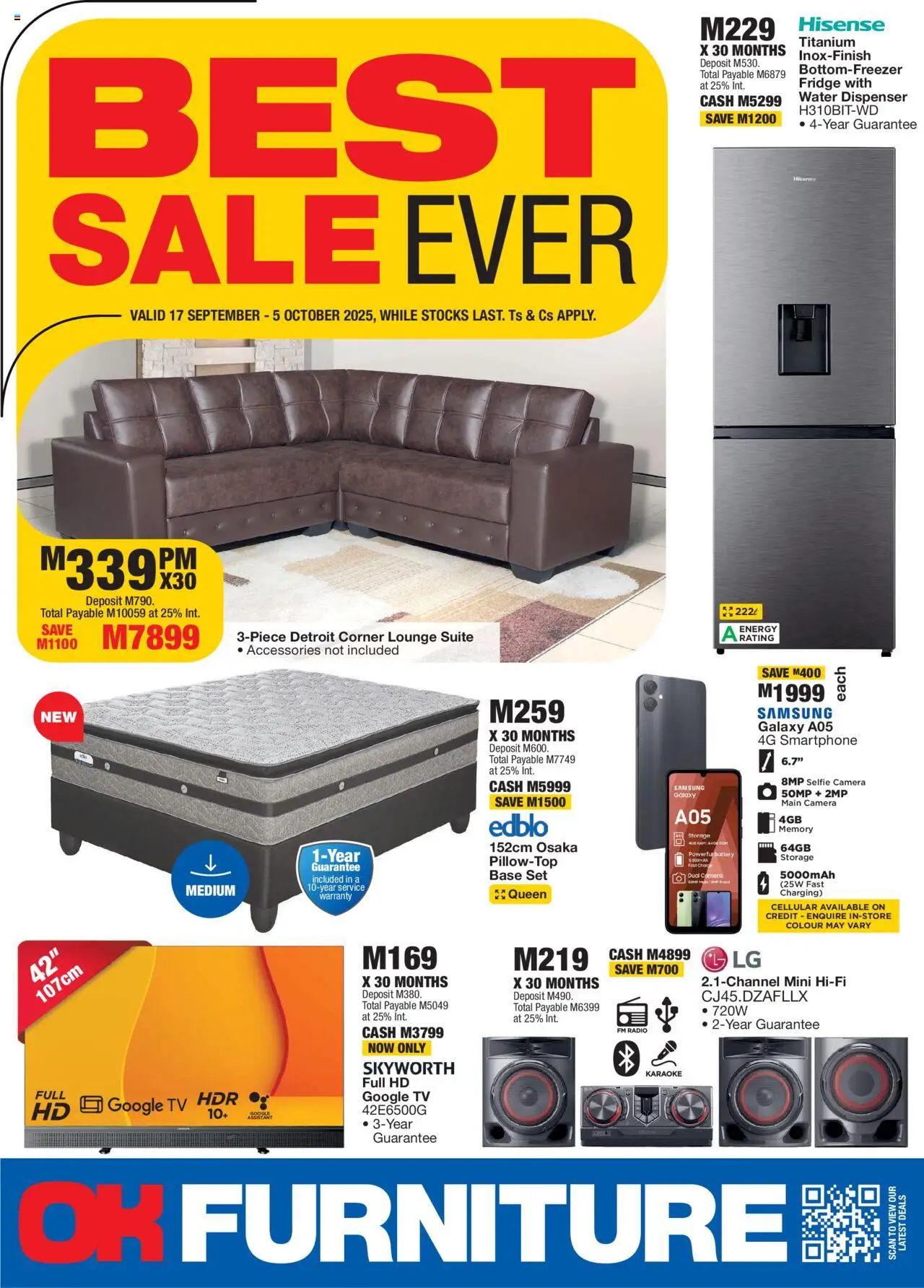 OK Furniture - Lesotho Specials - page 1- valid from 17/09/2025