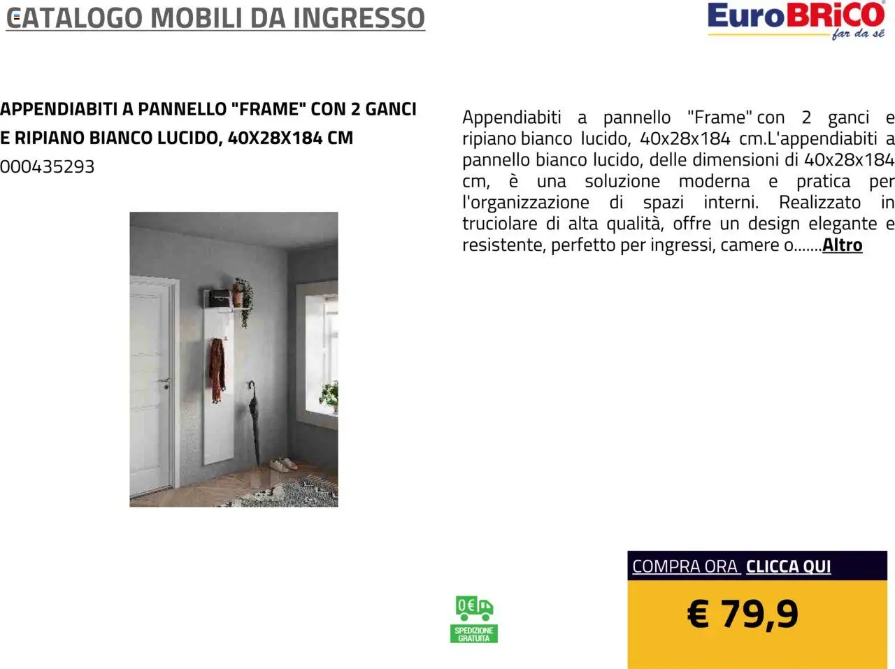 Eurobrico Mobili da ingresso catalogo - pagina 6 - valido dal 23/07/2025