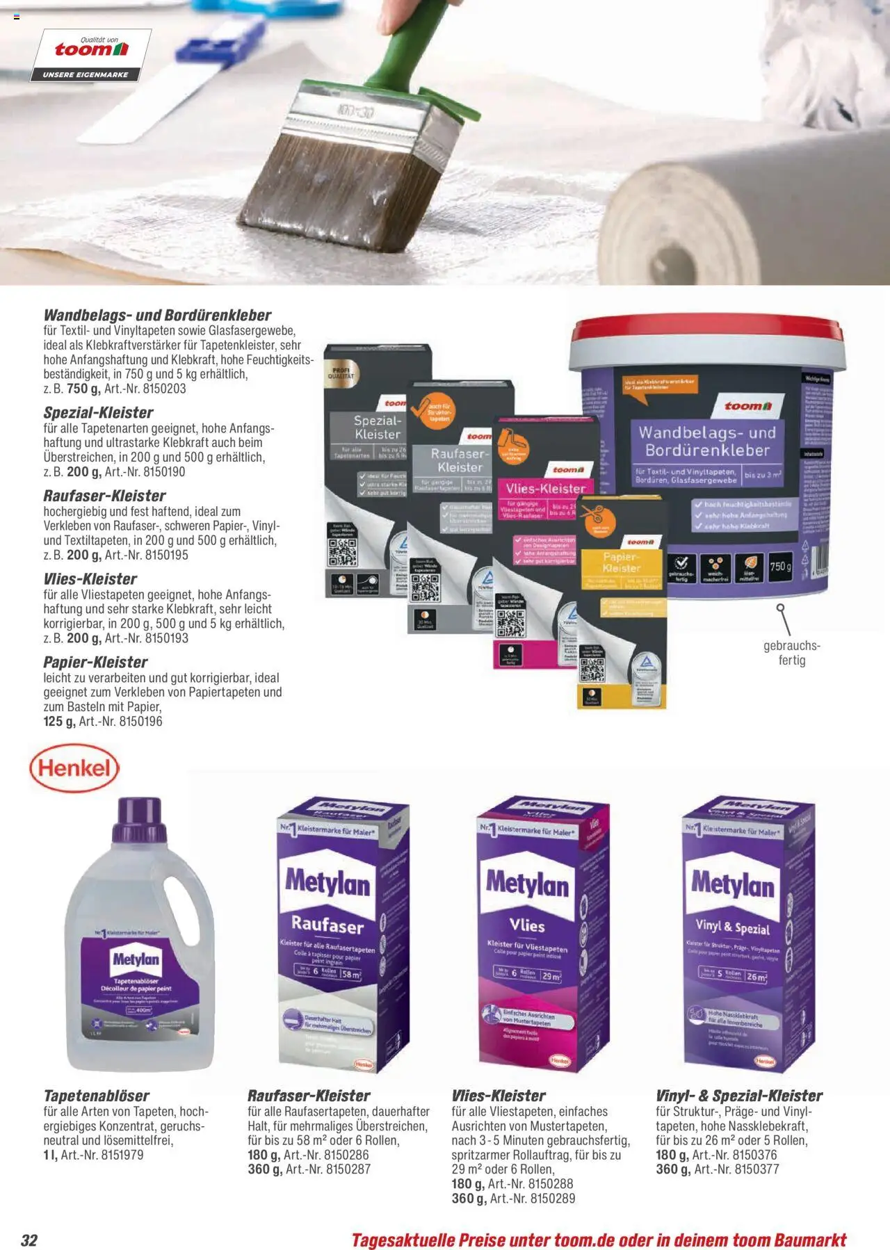 Toom Baumarkt Leuchten & Tapeten  - Seite 32 - gültig ab 01.09.2025