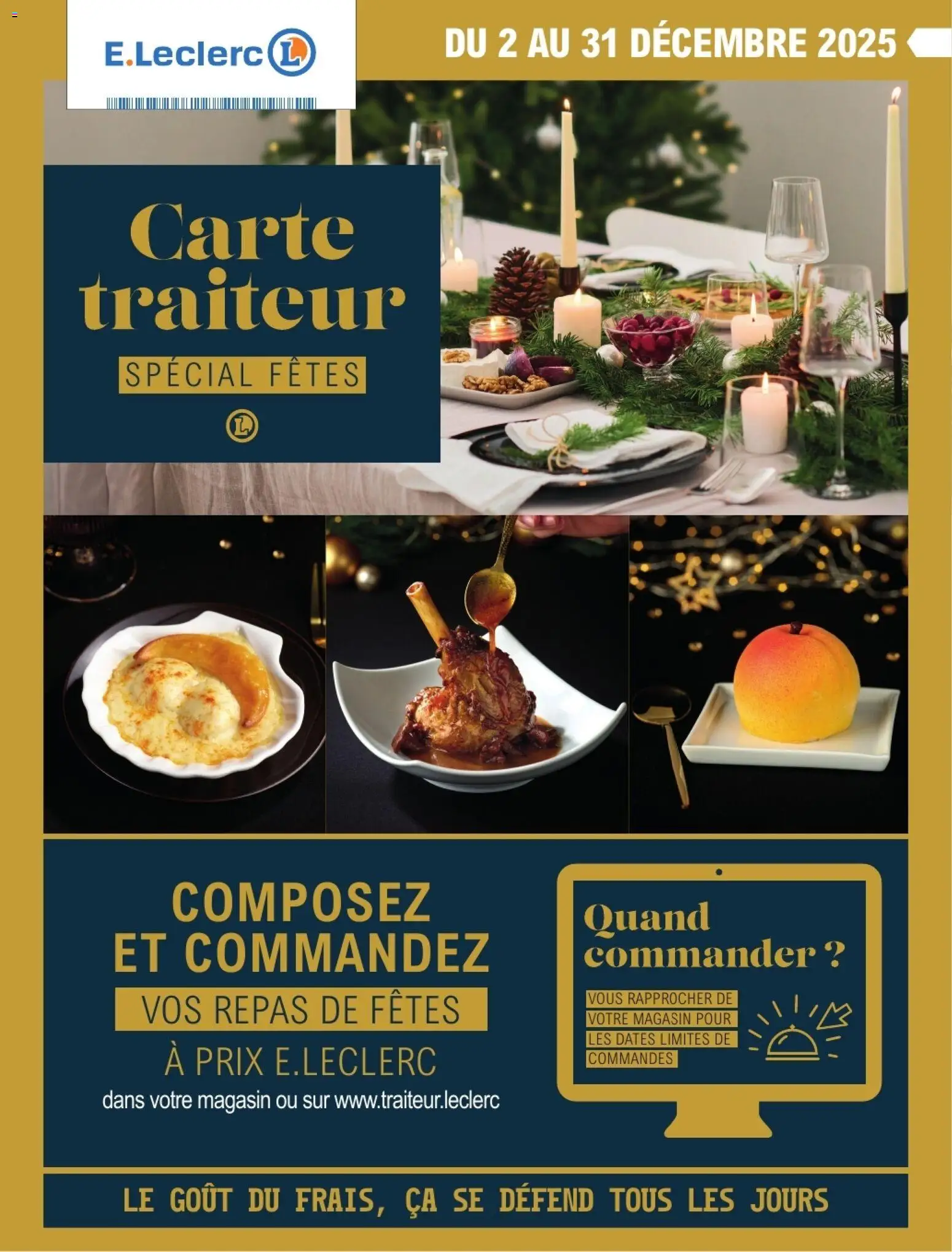 E.Leclerc Carte traiteur festive - page 1 - valable à partir du 02/12/2025