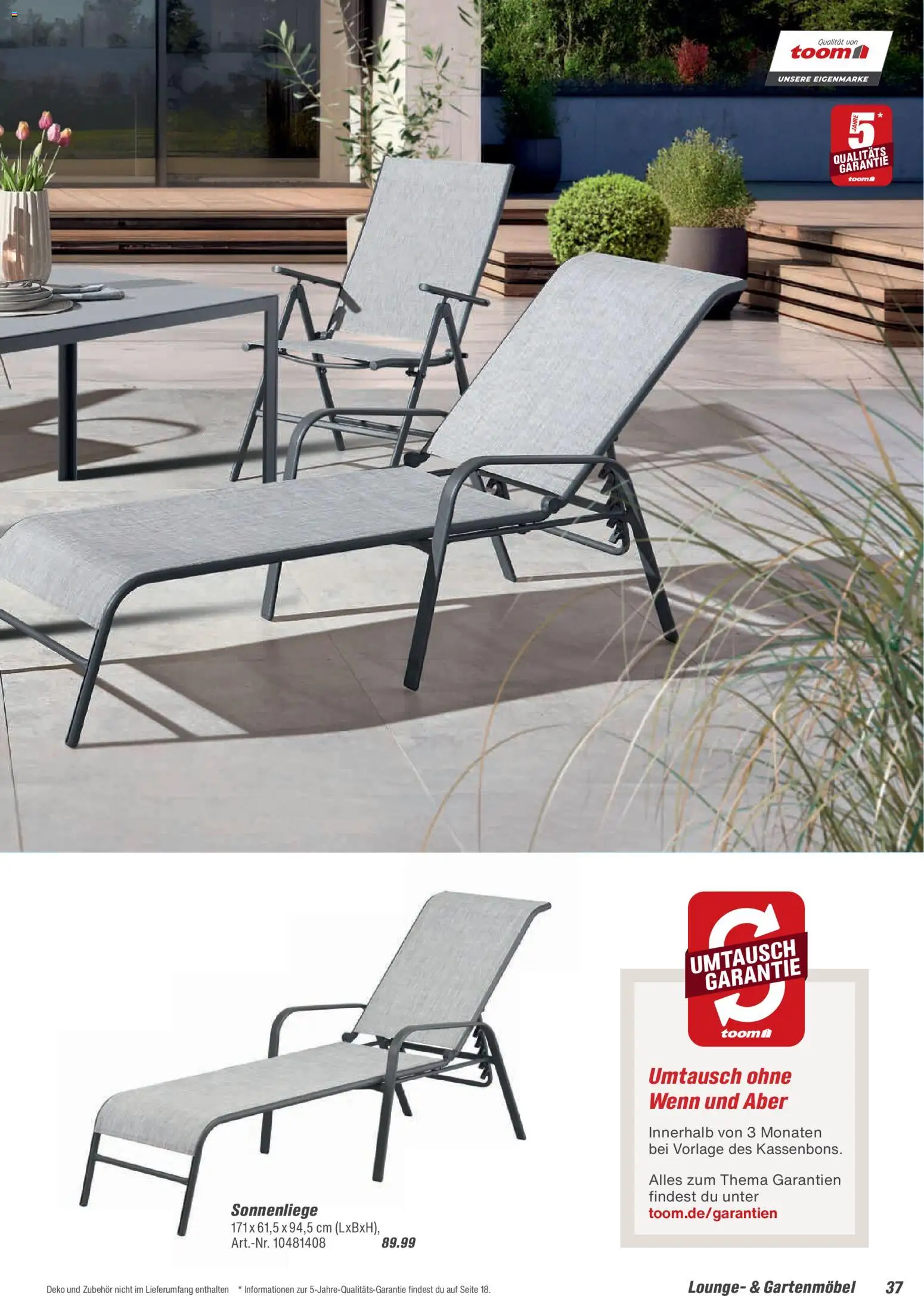 Toom Baumarkt  Gartenmöbel & Solar-Leuchten 2026 - Seite 37 - gültig ab 01.01.2026