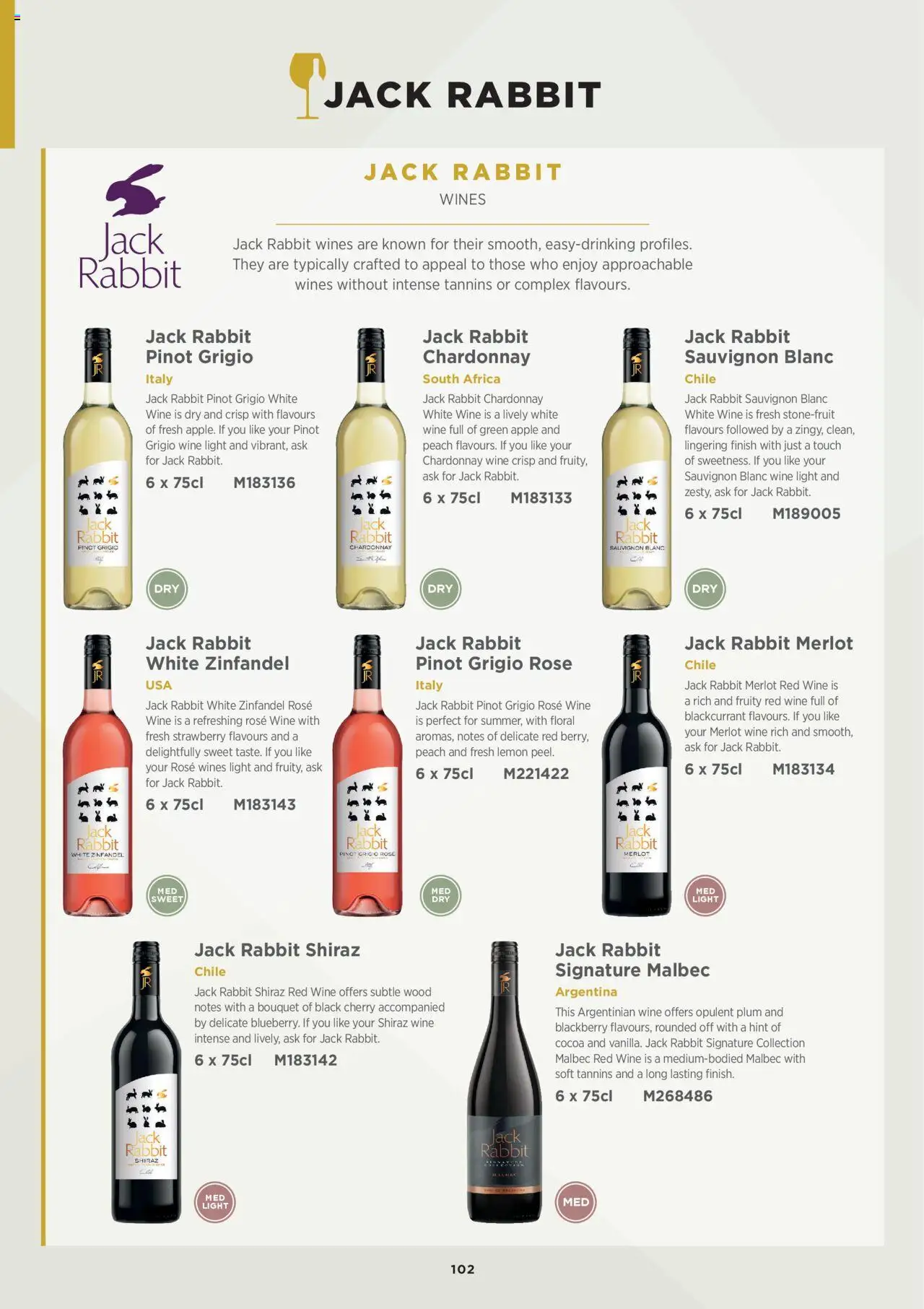 Booker Wholesale - Wine List 2025 - page 102- valid from 07/07/2025