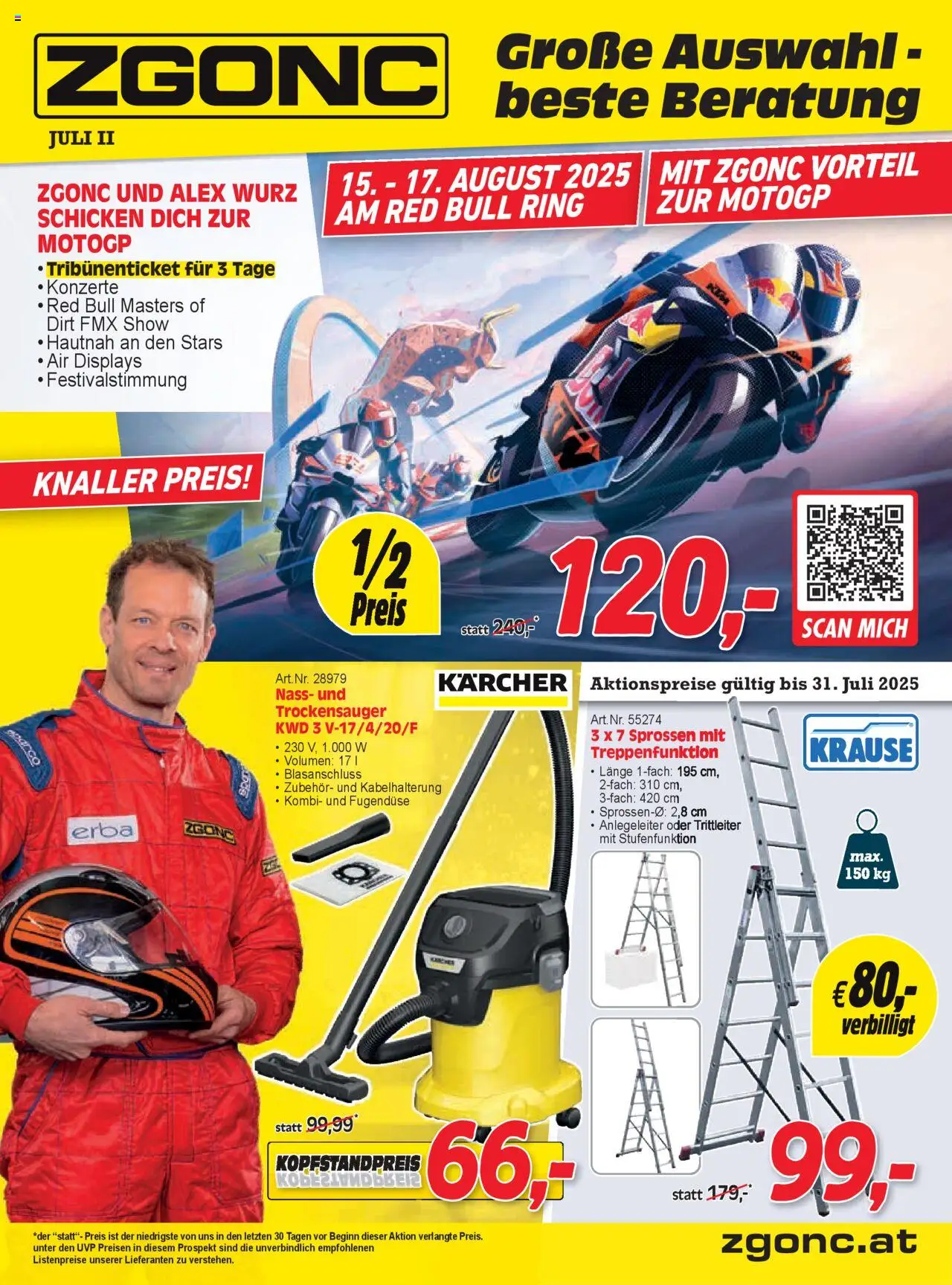 Zgonc - Flugblatt Juli II 2025 - Seite 1- gültig ab 15.08.2025