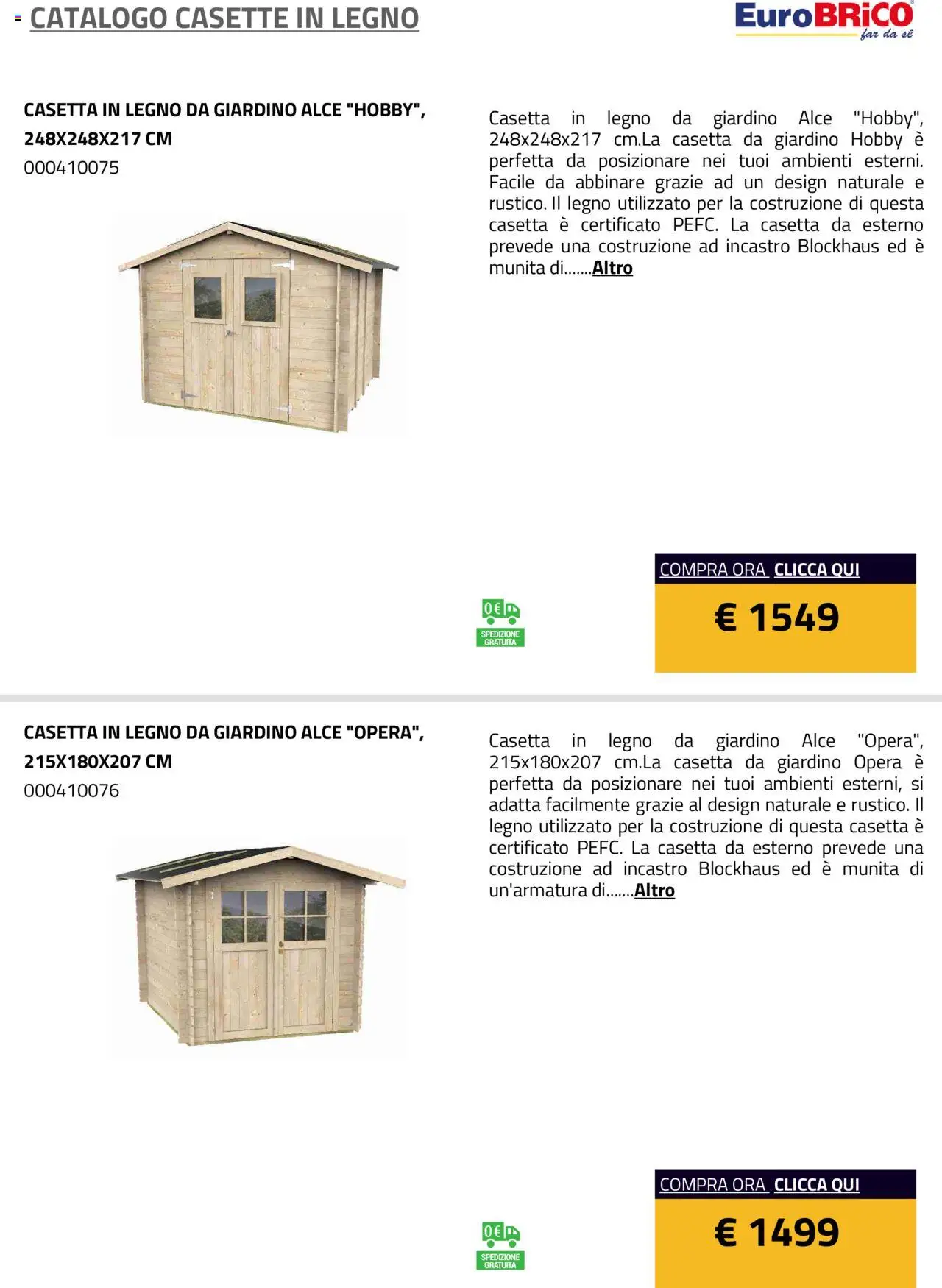 Eurobrico Casette in legno catalogo - pagina 17 - valido dal 23/07/2025