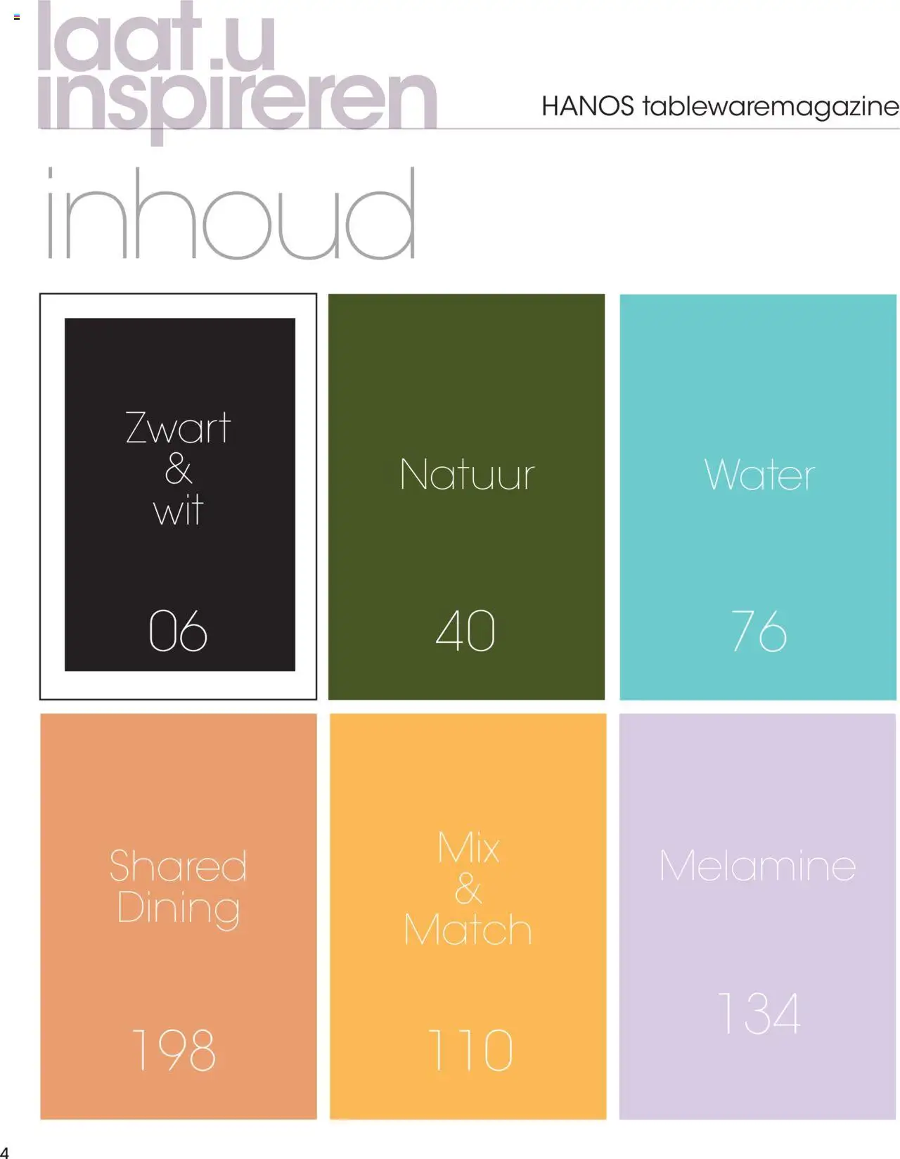 Hanos - Tableware magazine 2025-2026 - page 4- valid from 01-09-2025