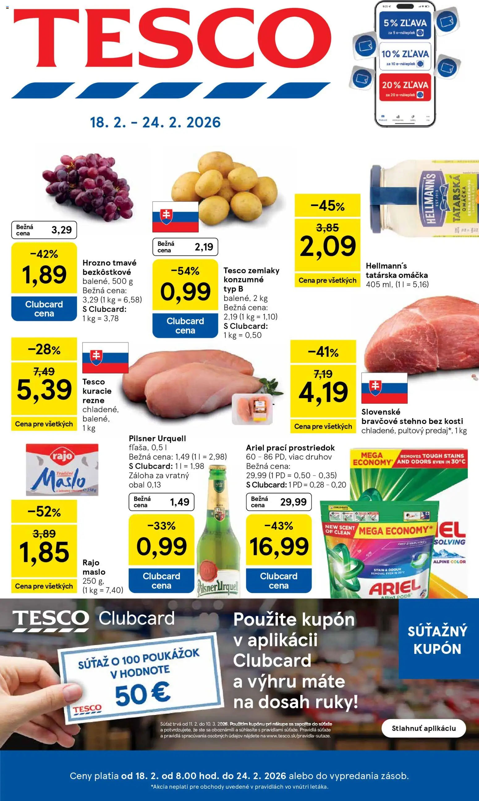 Tesco Hypermarket - leták - strana 1- platný od 18.02.2026