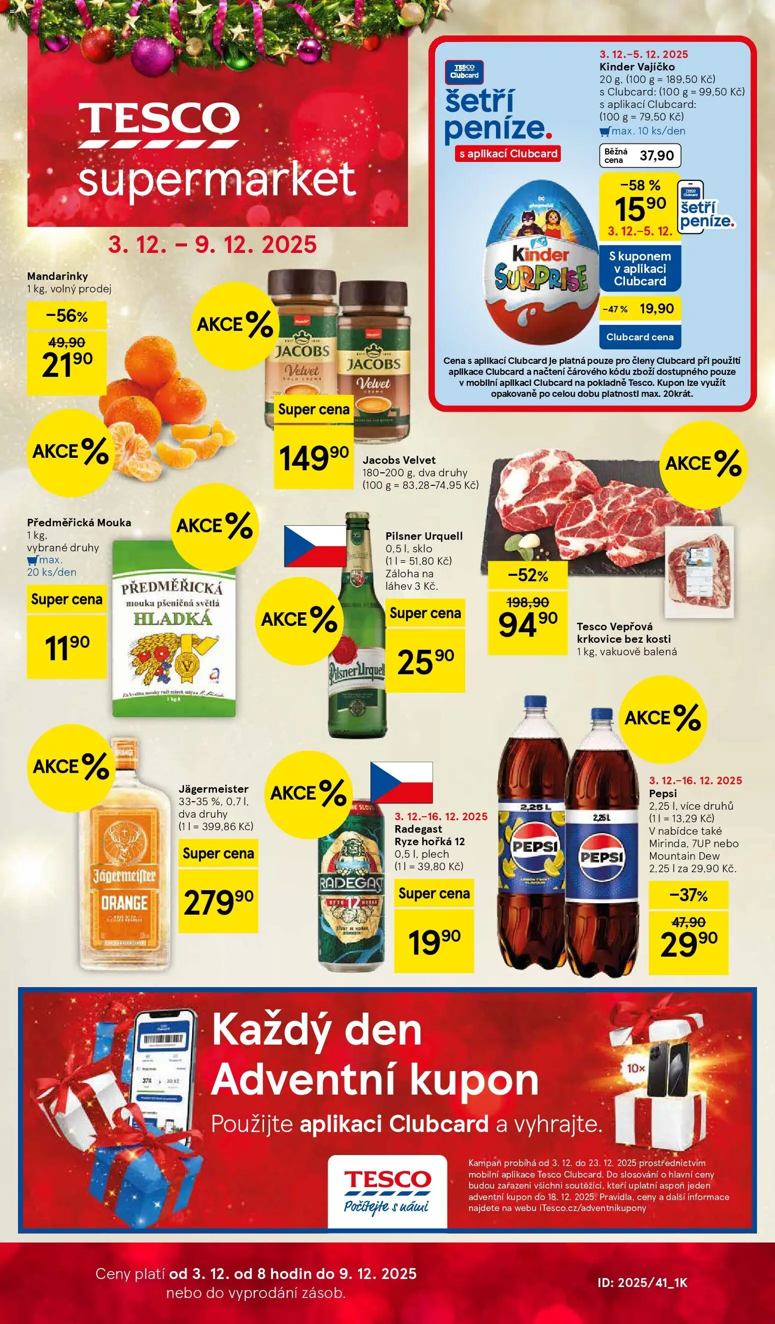 Tesco leták - Supermarket - strana 1- platný od 03.12.2025