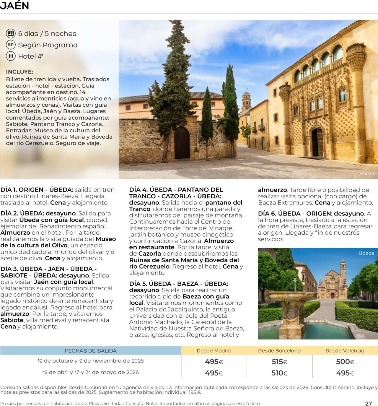 Viajes El Corte Inglés - Club de Vacaciones - Vacaciones Económicas Personalizado - Página de 27 - Válido desde 01/09/2025