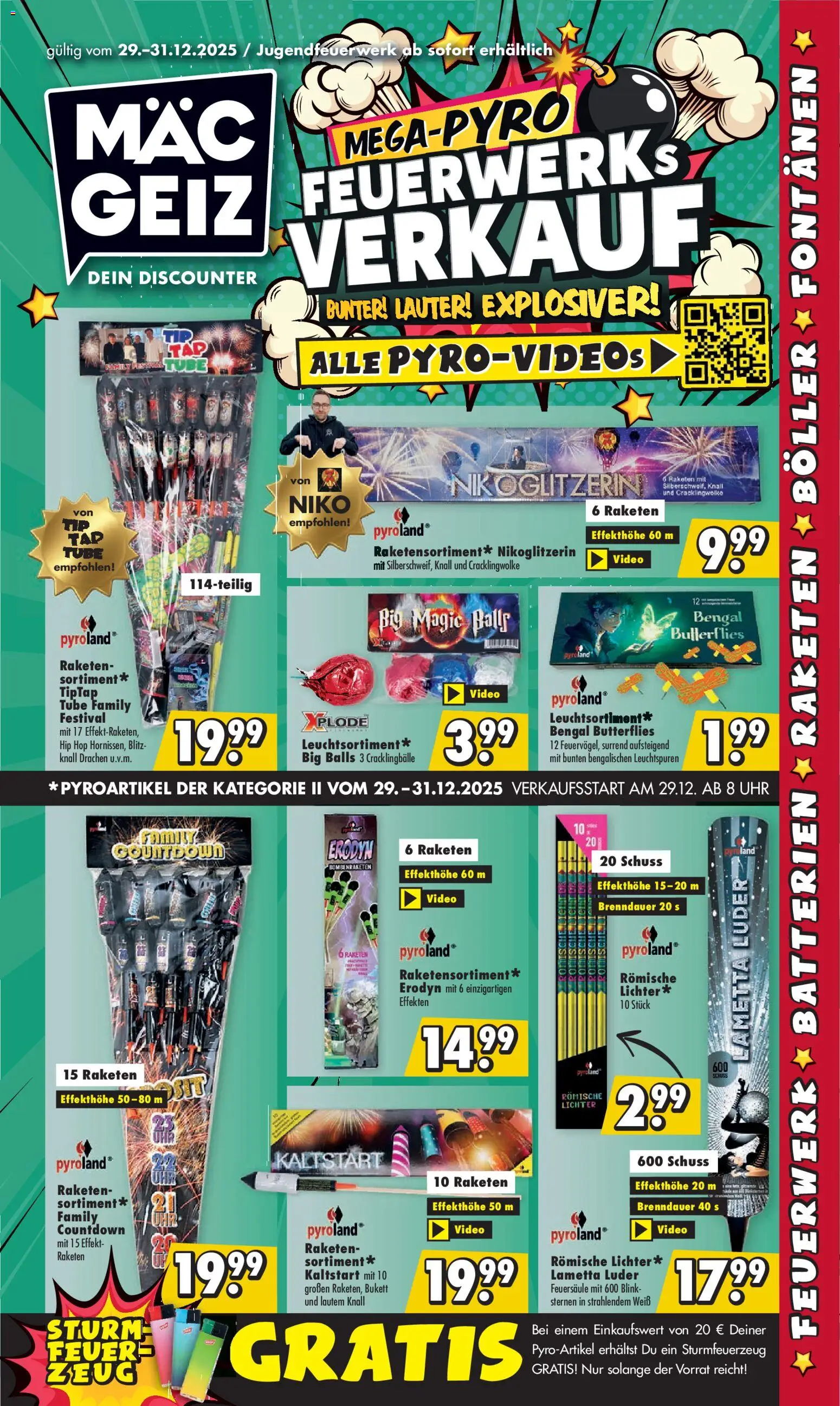 Mäc Geiz Feuerwerksverkauf - Seite 1 - gültig ab 29.12.2025