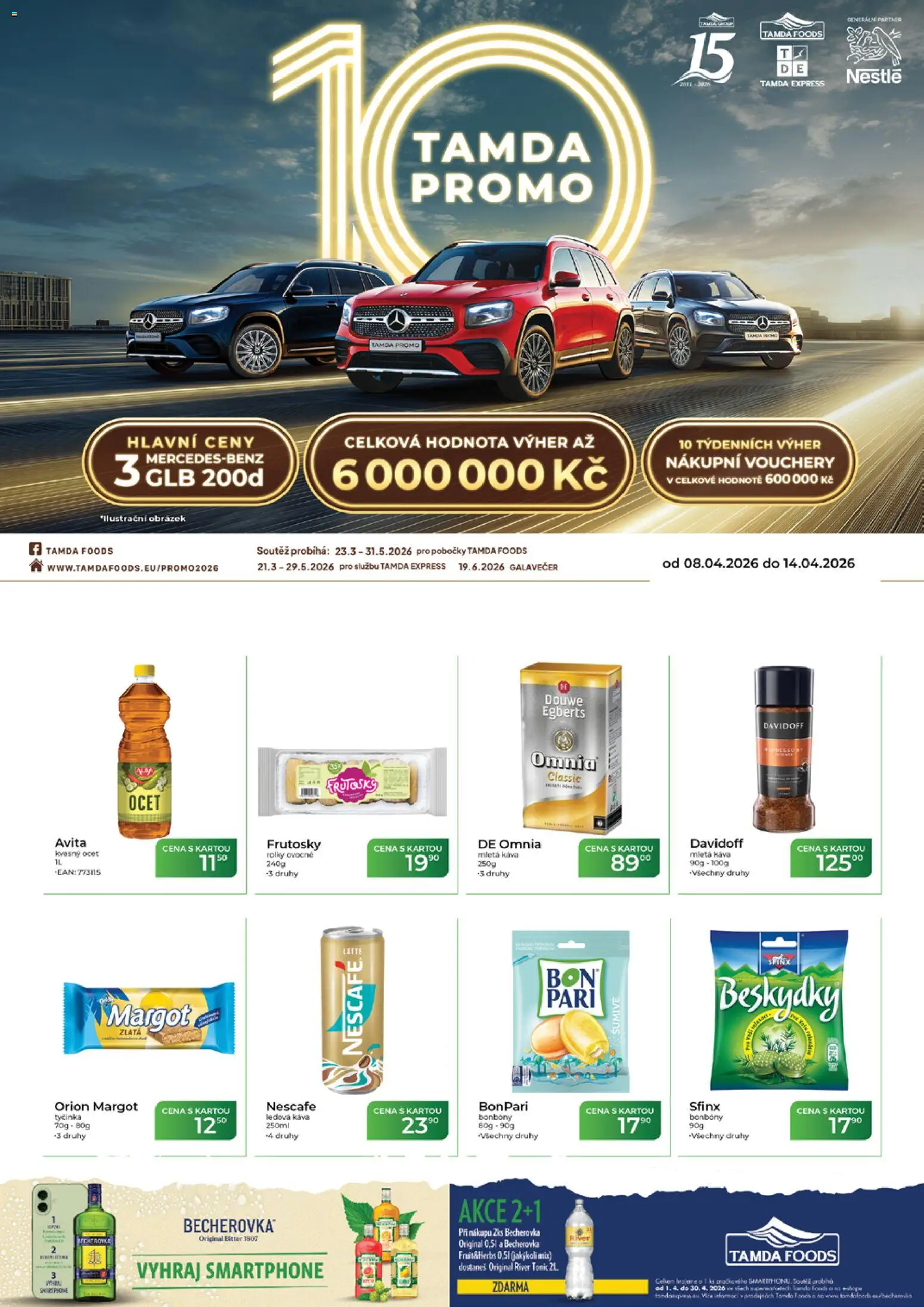 Tamda Foods leták - strana 1- platný od 08.04.2026
