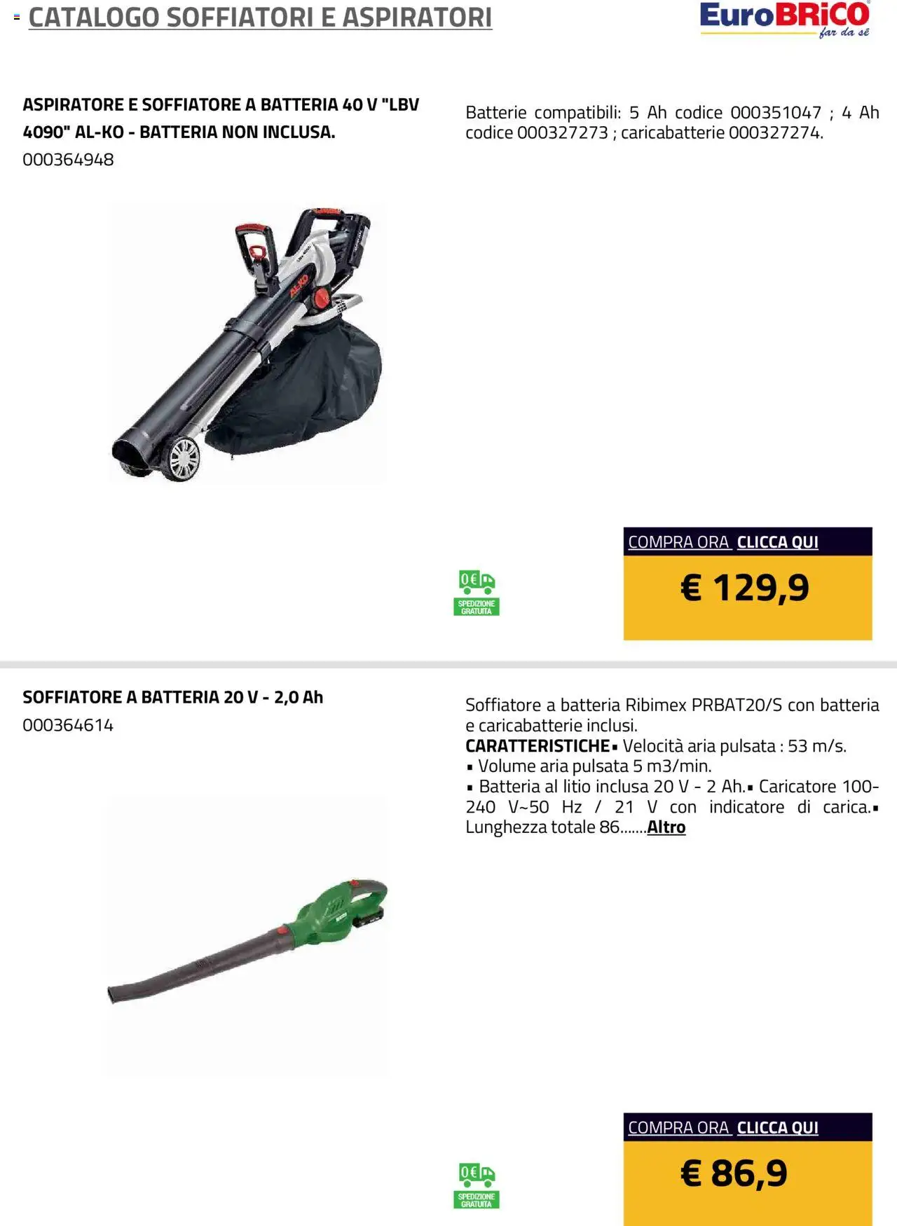 Eurobrico Soffiatori e Aspiratori catalogo - pagina 9 - valido dal 23/07/2025