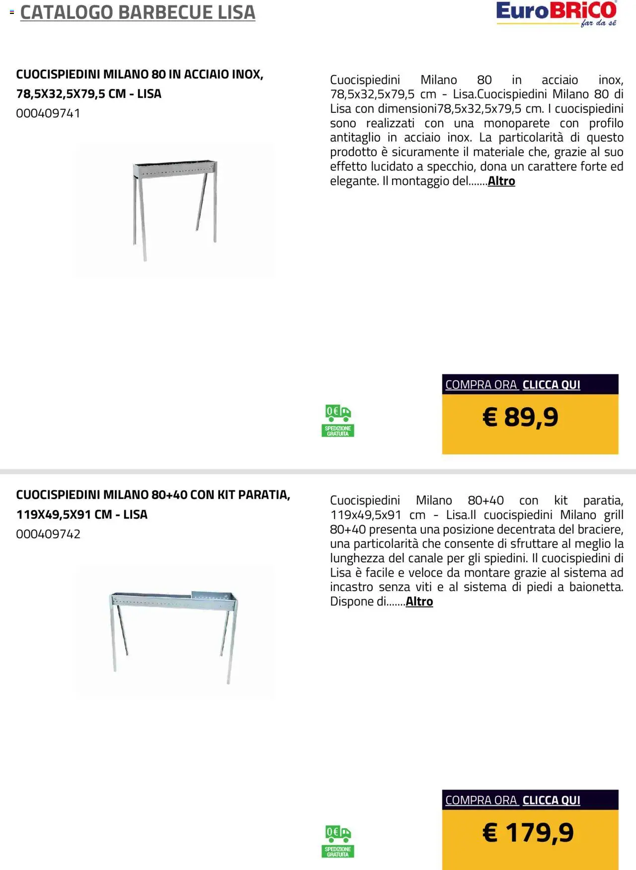 Eurobrico Barbecue Lisa catalogo - pagina 11 - valido dal 23/07/2025