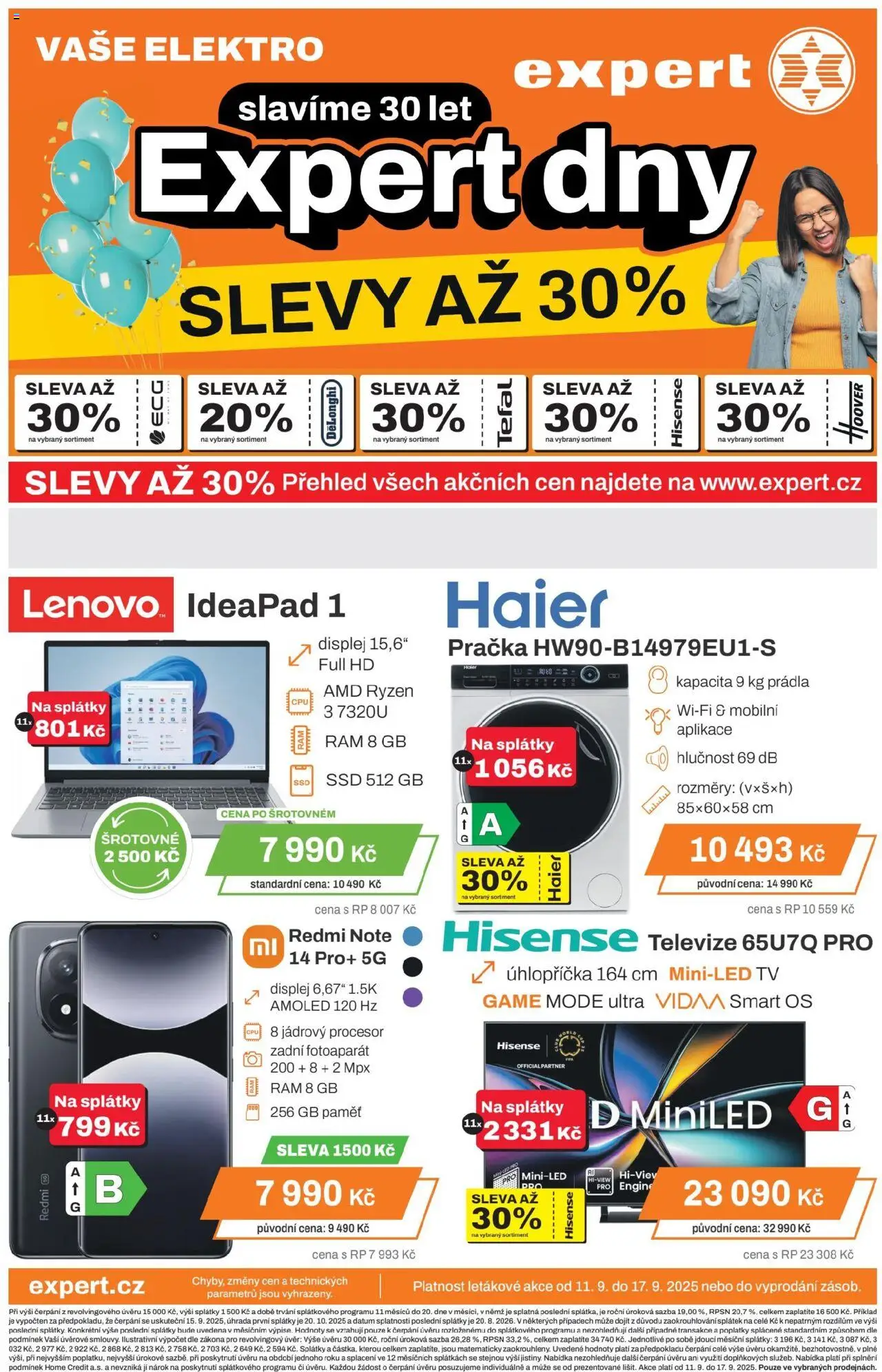 Expert elektro leták - strana 1- platný od 11.09.2025