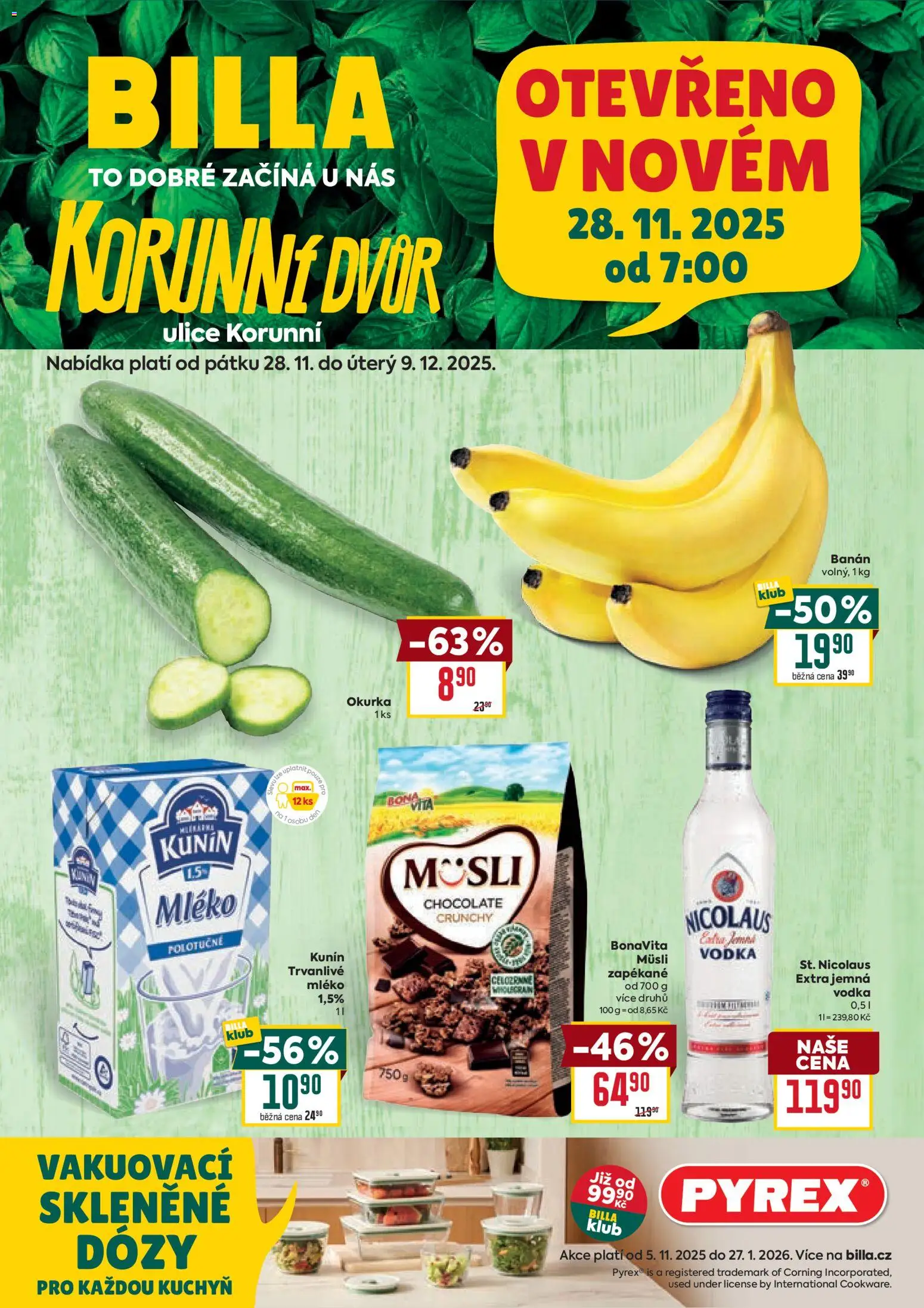 Billa leták - Speciál: Korunní Dvůr - strana 1- platný od 28.11.2025