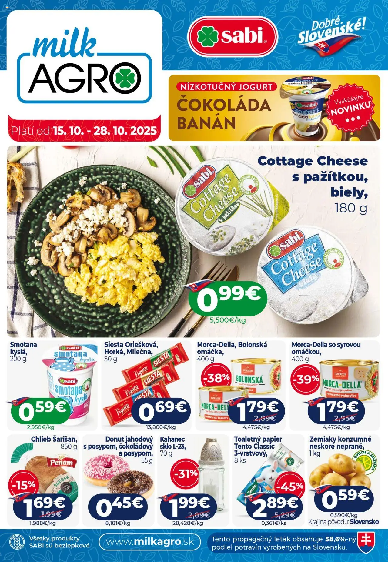 Milk Agro leták - strana 1- platný od 15.10.2025