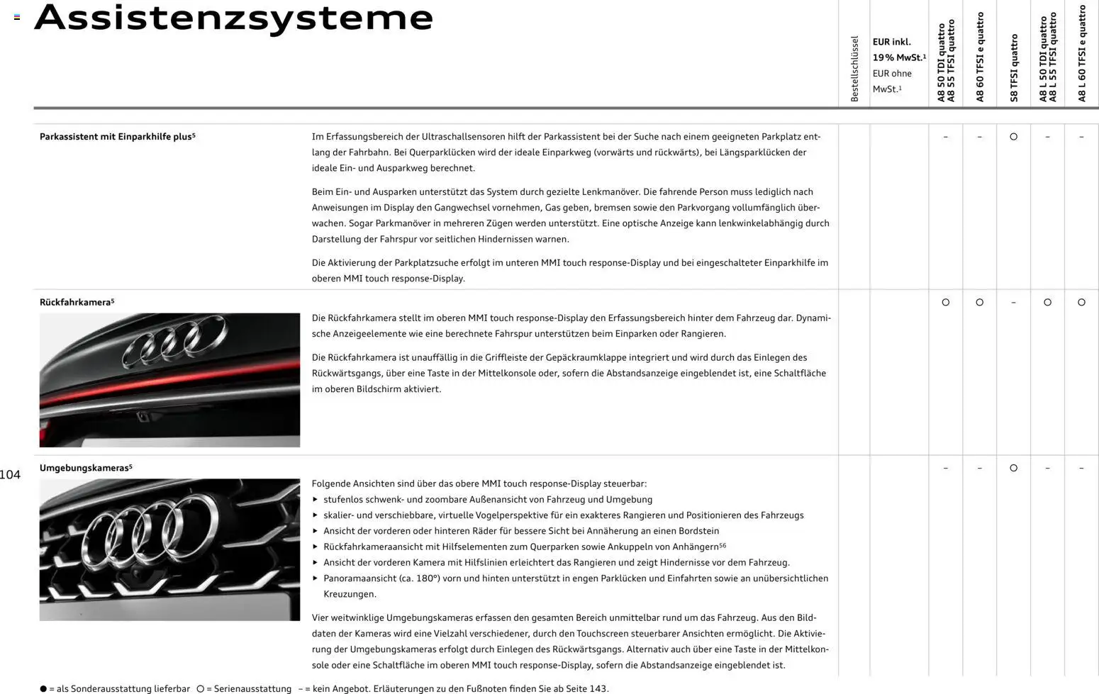 Audi A8 - Seite 104 - gültig ab 28.10.2025