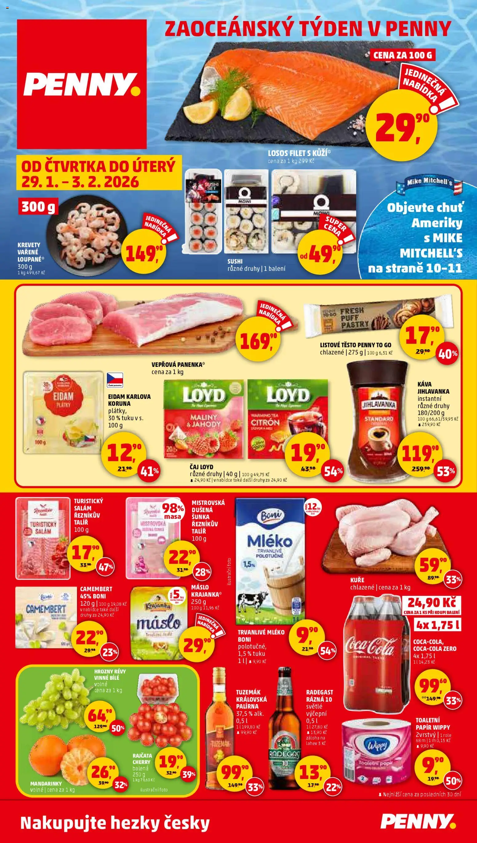 Penny Market leták - Čtvrtečník - strana 1- platný od 29.01.2026