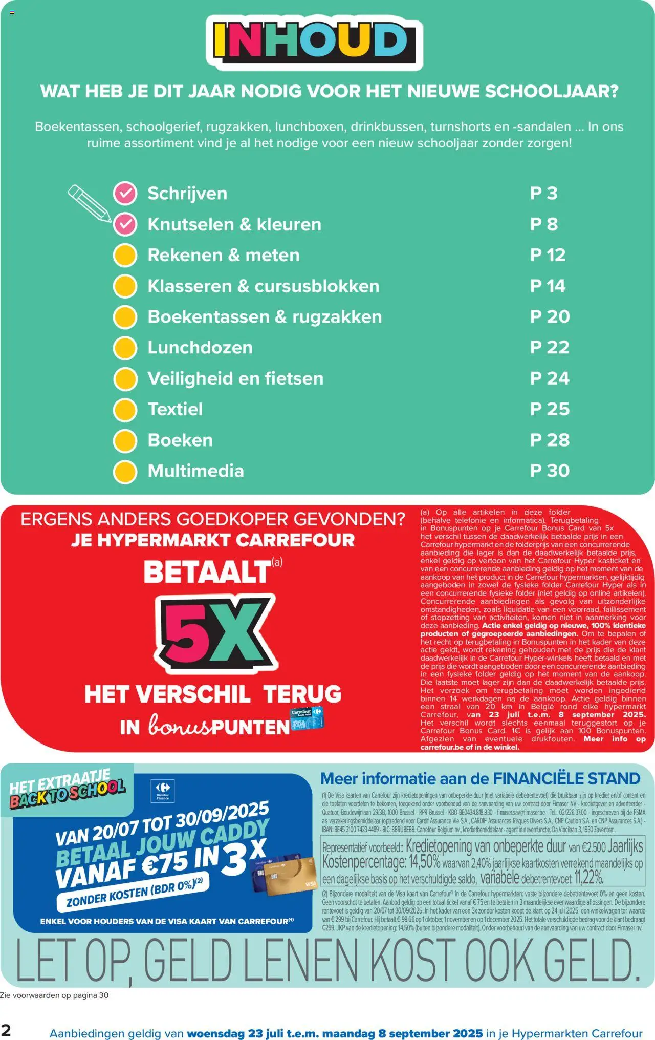 Carrefour - Hypermarkten Back to School - pagina 2- geldig vanaf 23/07/2025