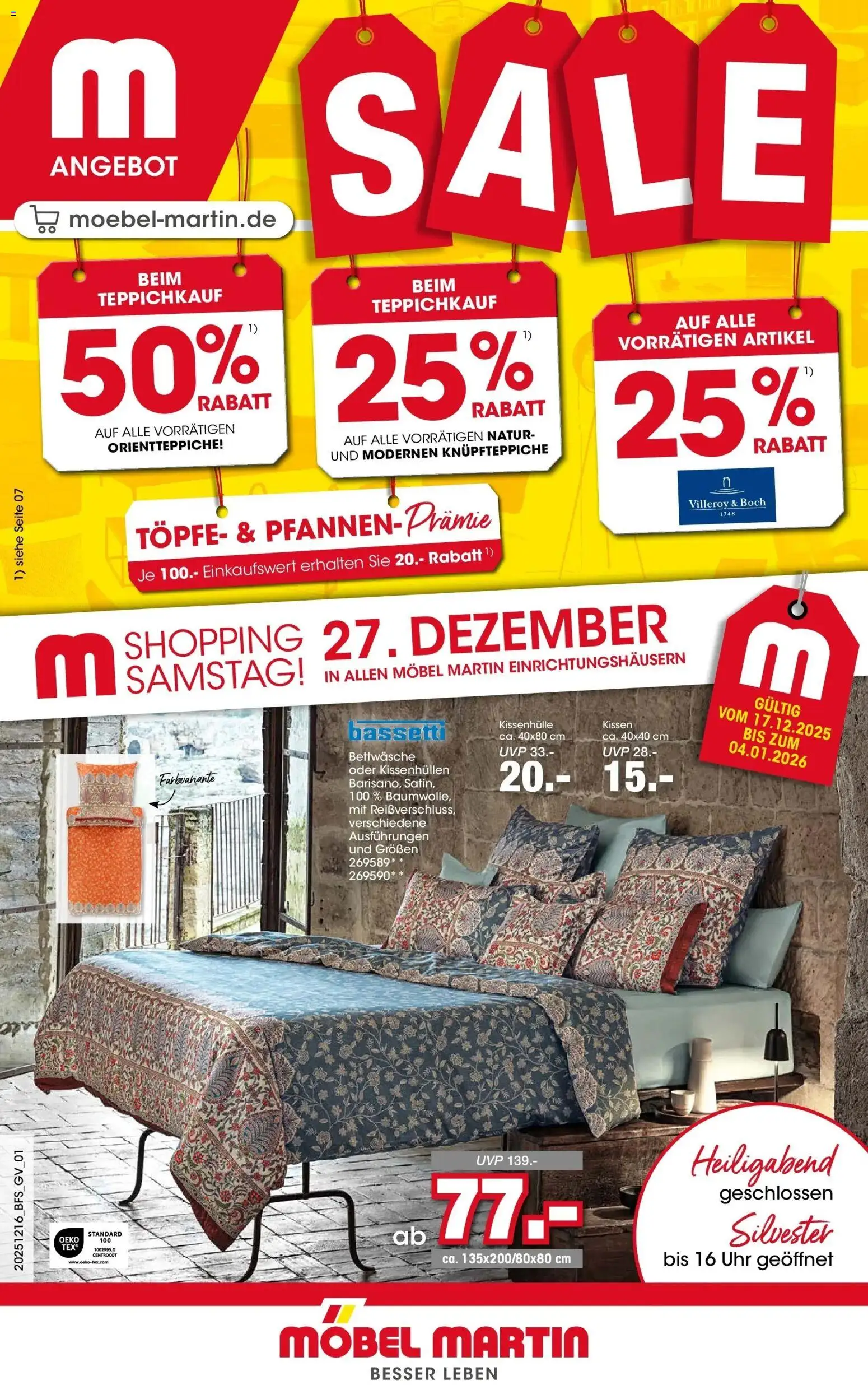 Möbel Martin Prospekt 	 - Seite 1 - gültig ab 17.12.2025