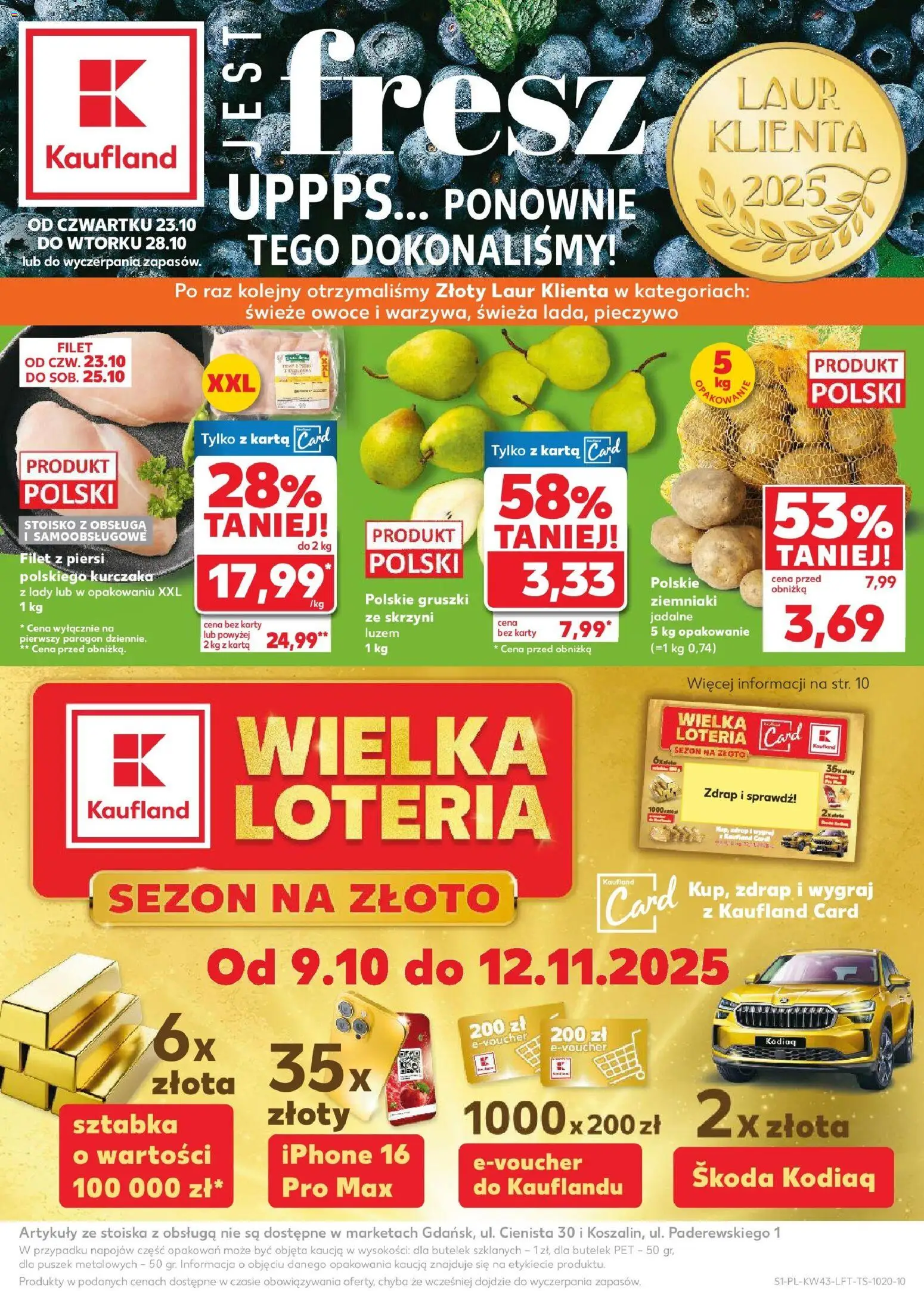 Kaufland gazetka - strona 1- ważny od 23.10.2025