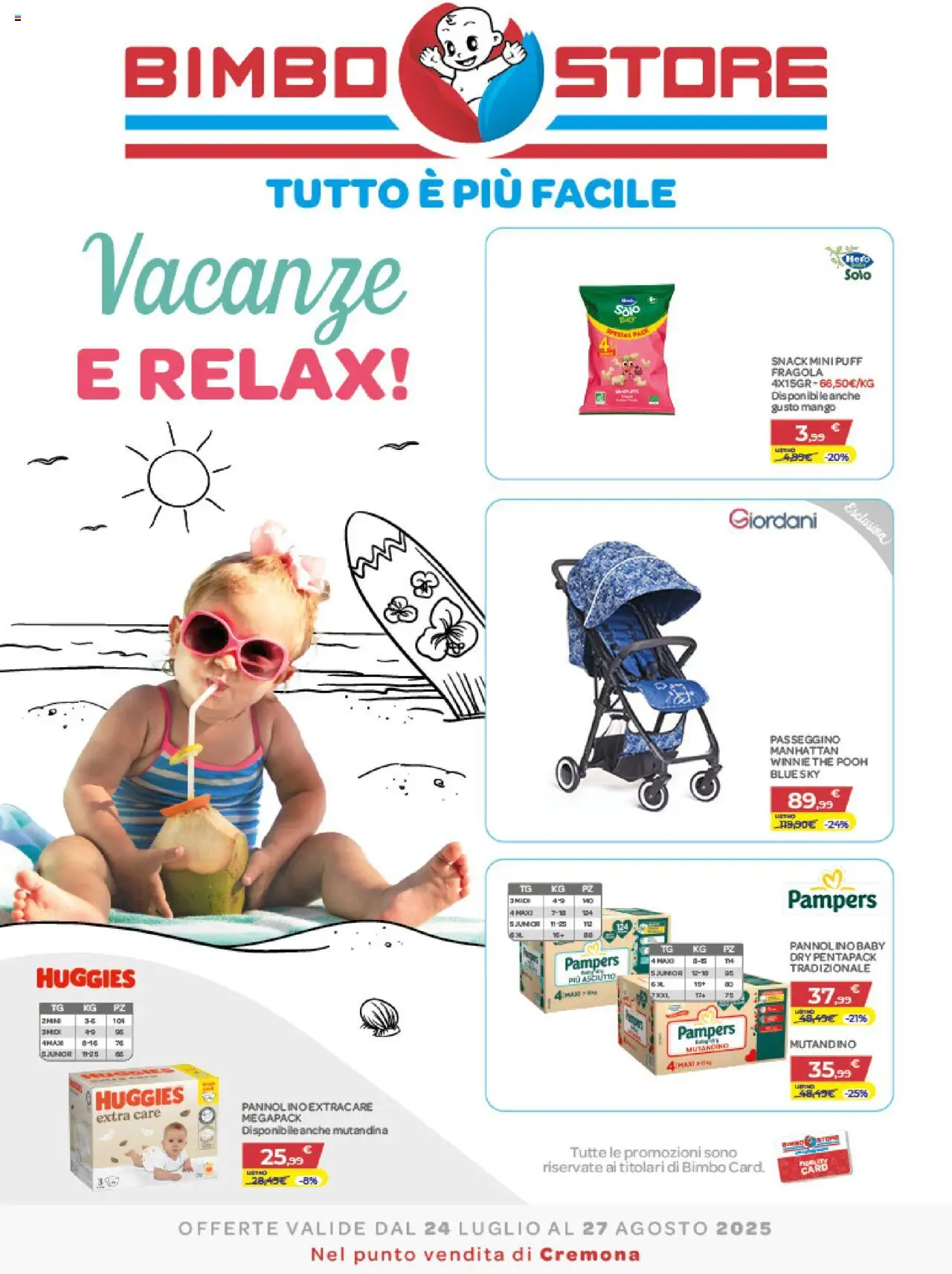 Volantino Bimbo store	 - pagina 1 - valido dal 24/07/2025