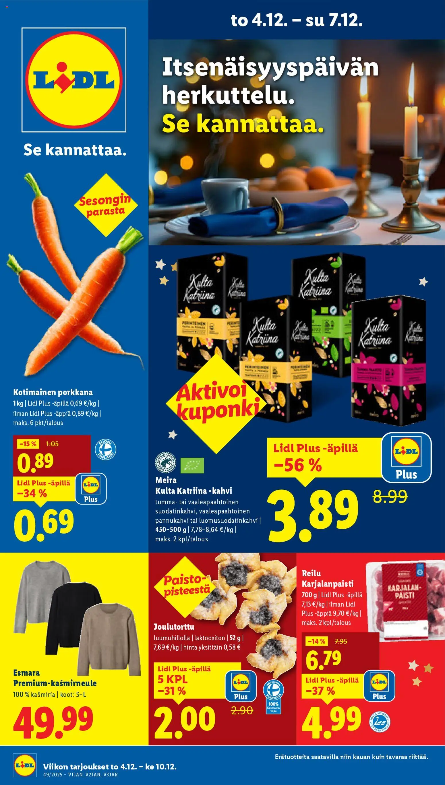 Lidl tarjoukset - sivu 1- voimassa alkaen 04/12/2025