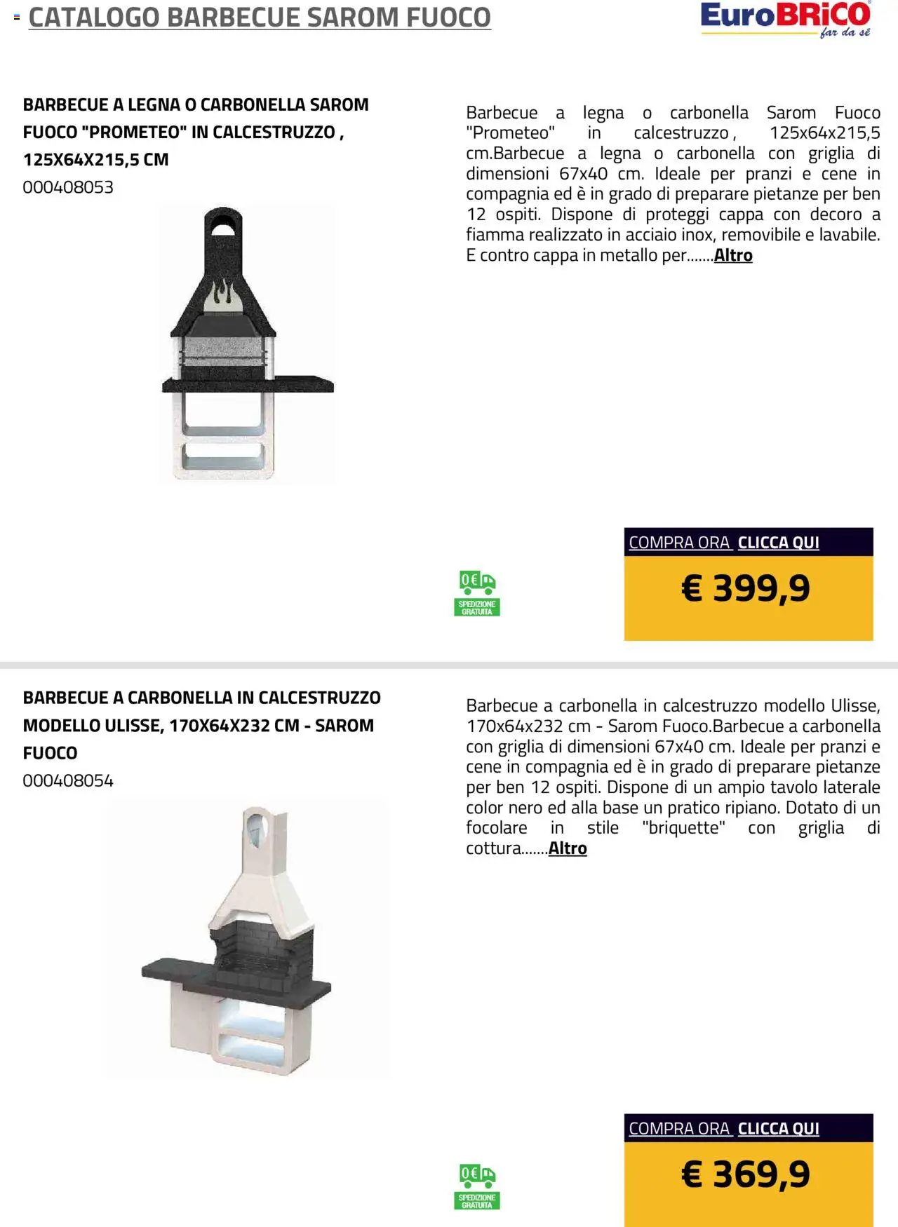 Eurobrico Barbecue Sarom Fuoco catalogo - pagina 7 - valido dal 23/07/2025