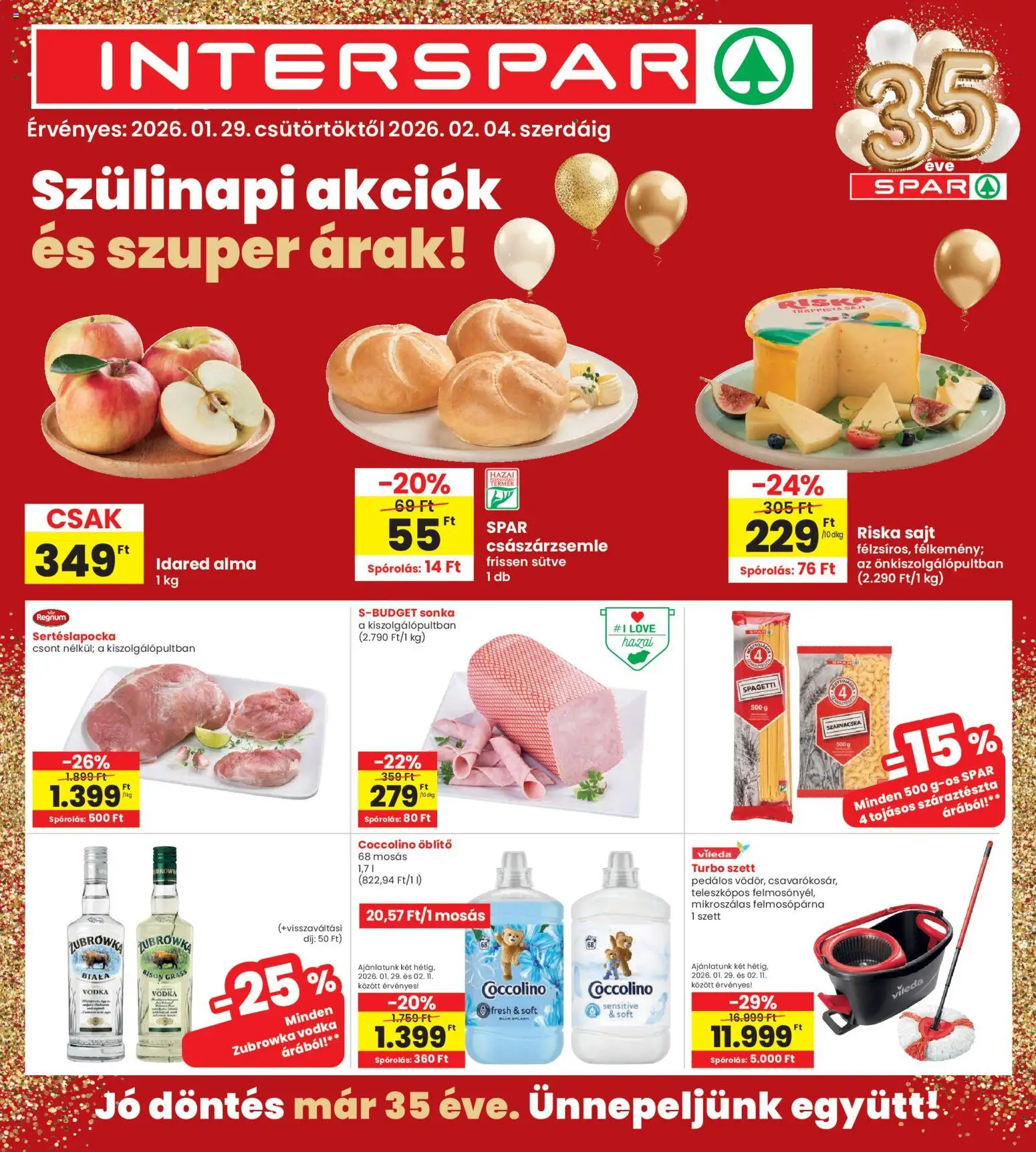 Interspar Akciós újság - 1oldal - érvényes 2026.01.29.-tól