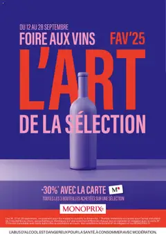 Aperçu Monoprix - Guide foire aux vins valable à partir du 12/09/2025
