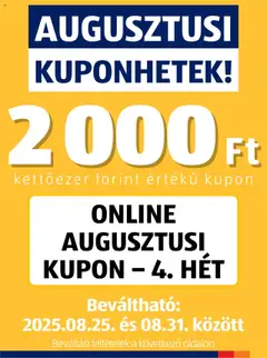 Előnézet Aldi - Augusztusi kuponhetek érvényes 2025.08.25.-tól