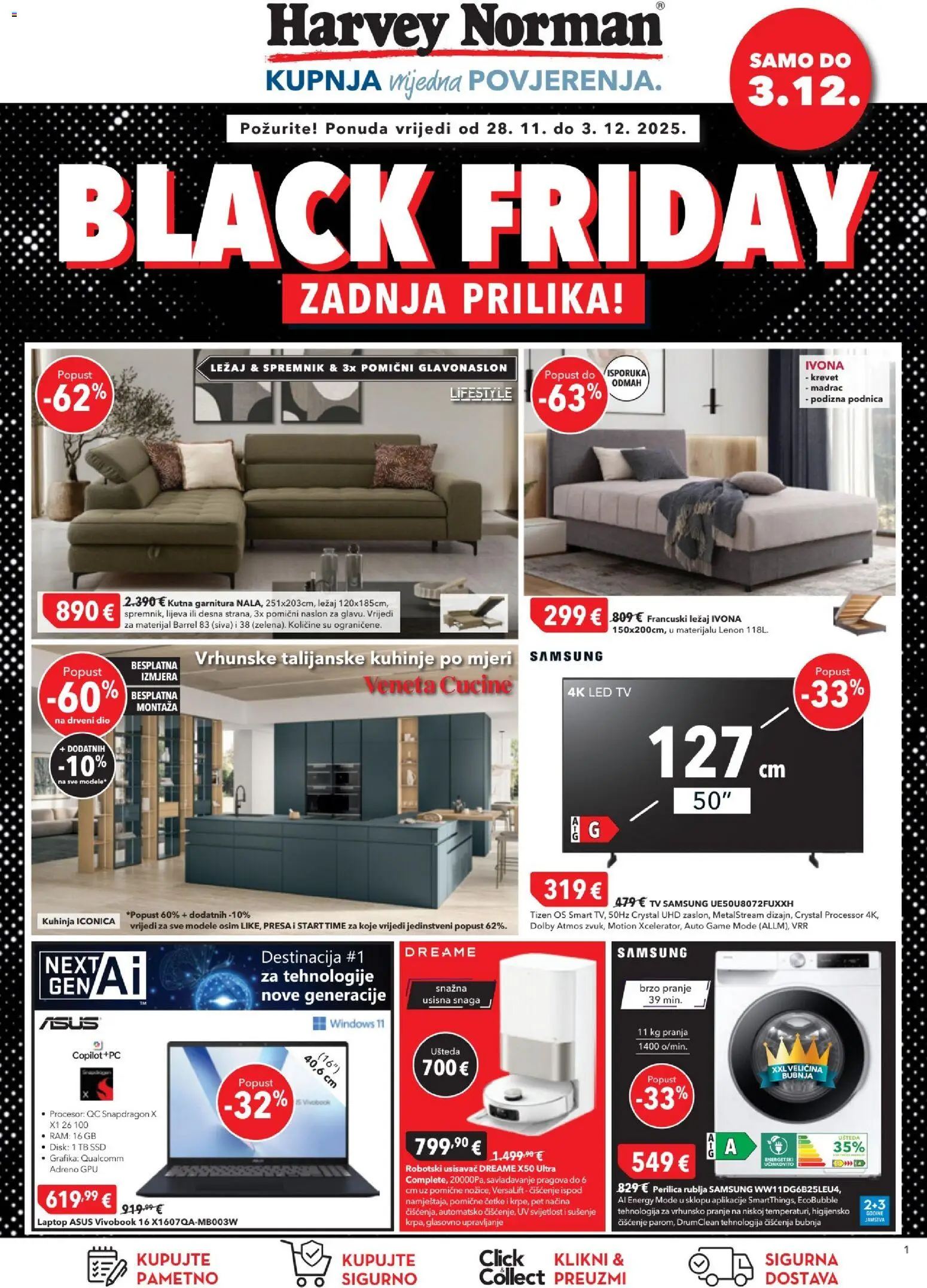 Black Friday Harvey Norman - stranica 1- važeći od 28.11.2025
