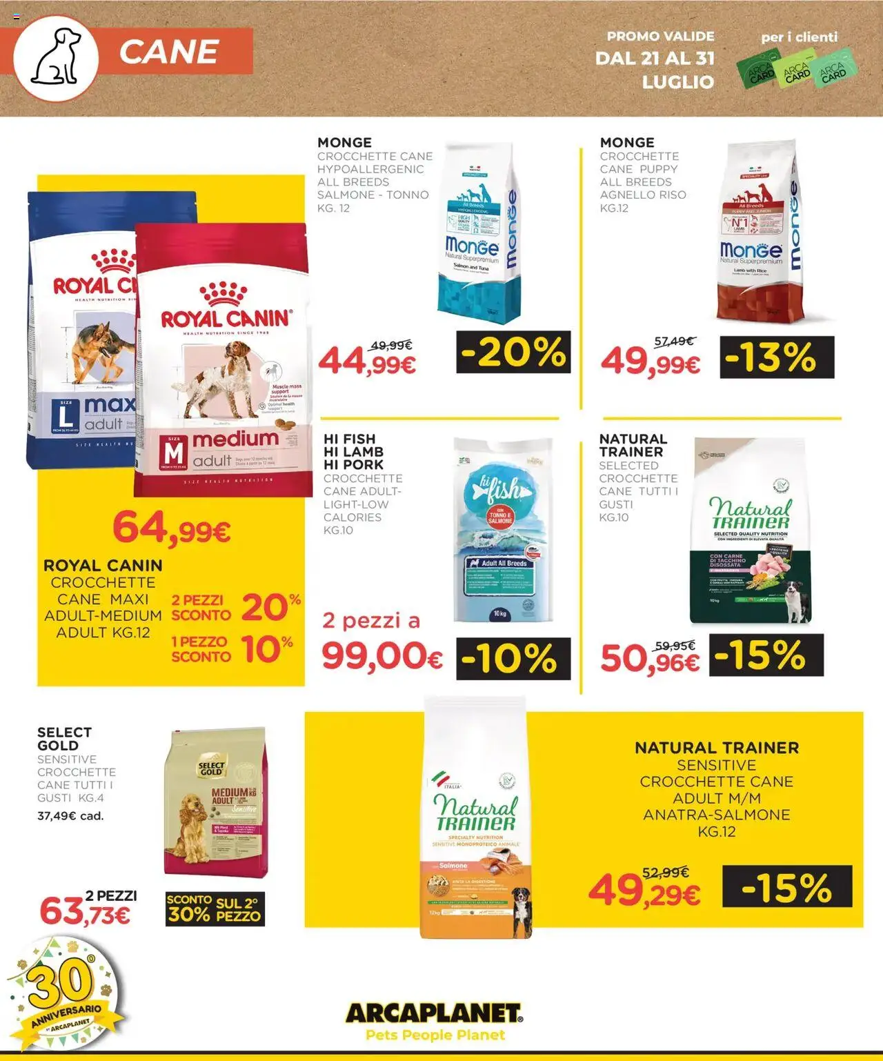 Volantino Arcaplanet	 - pagina 2 - valido dal 21/07/2025